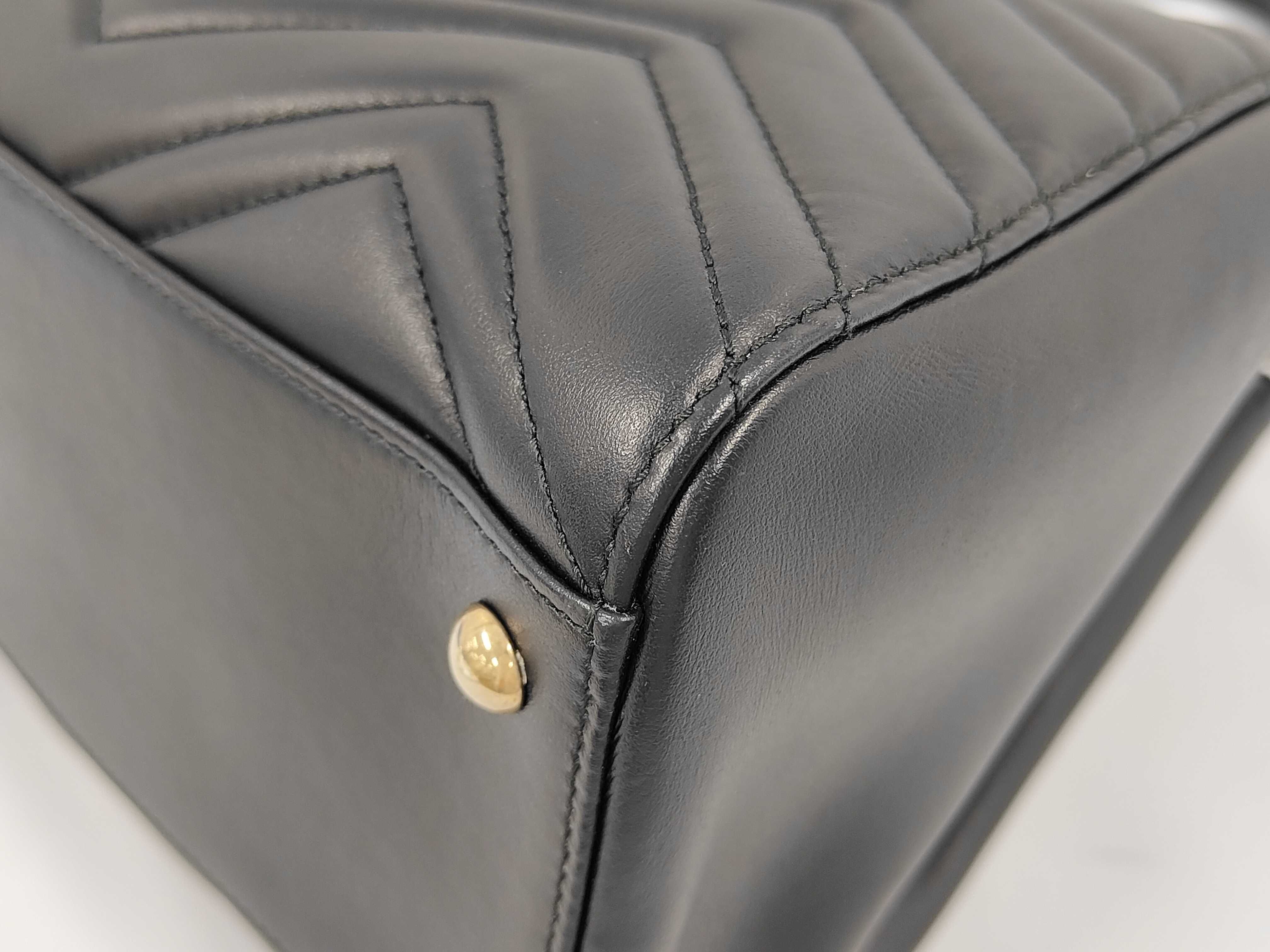 Marmont Leather Handbag with Shoulder Strap (443505) — view 4