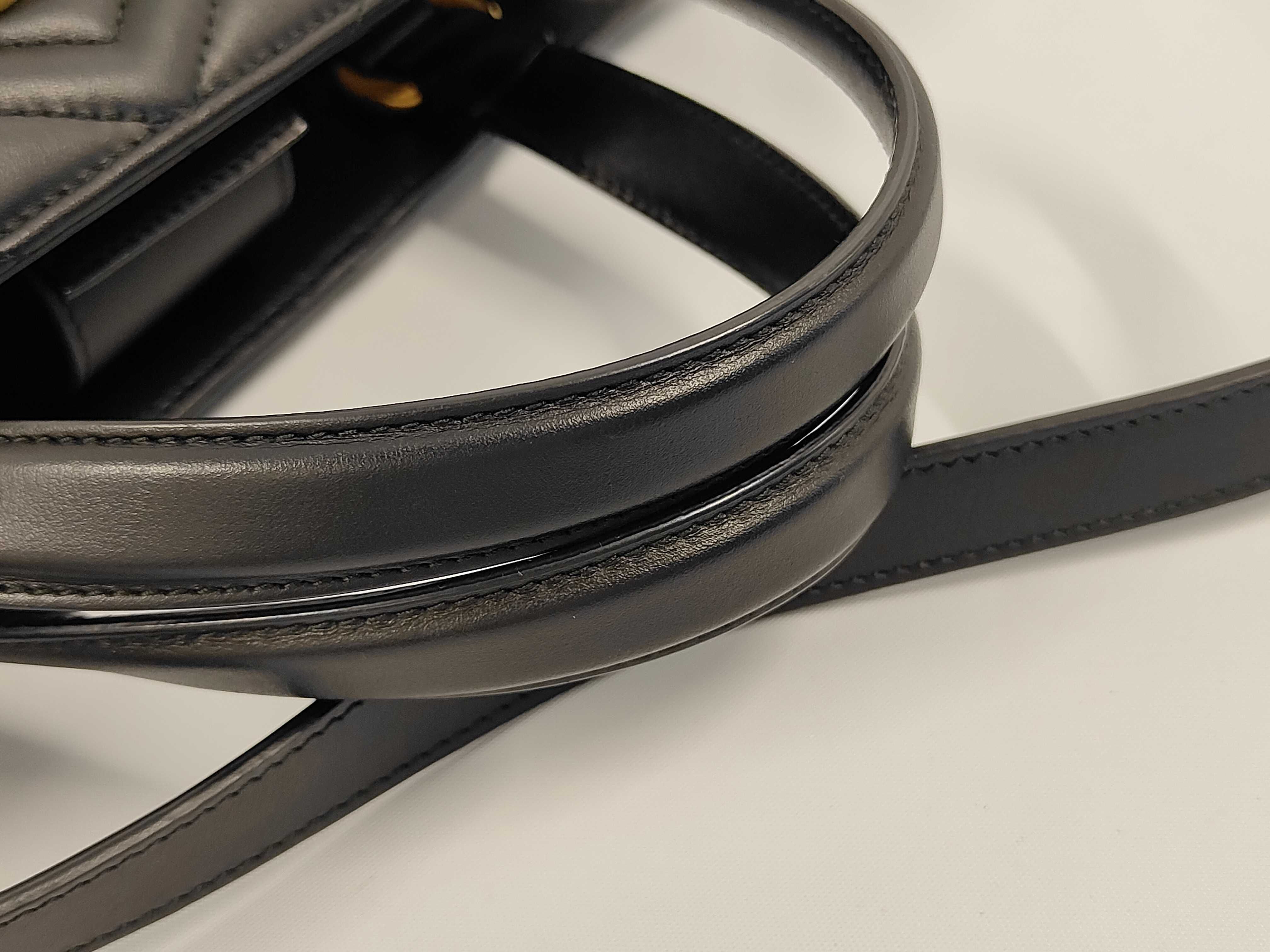 Marmont Leather Handbag with Shoulder Strap (443505) — view 5