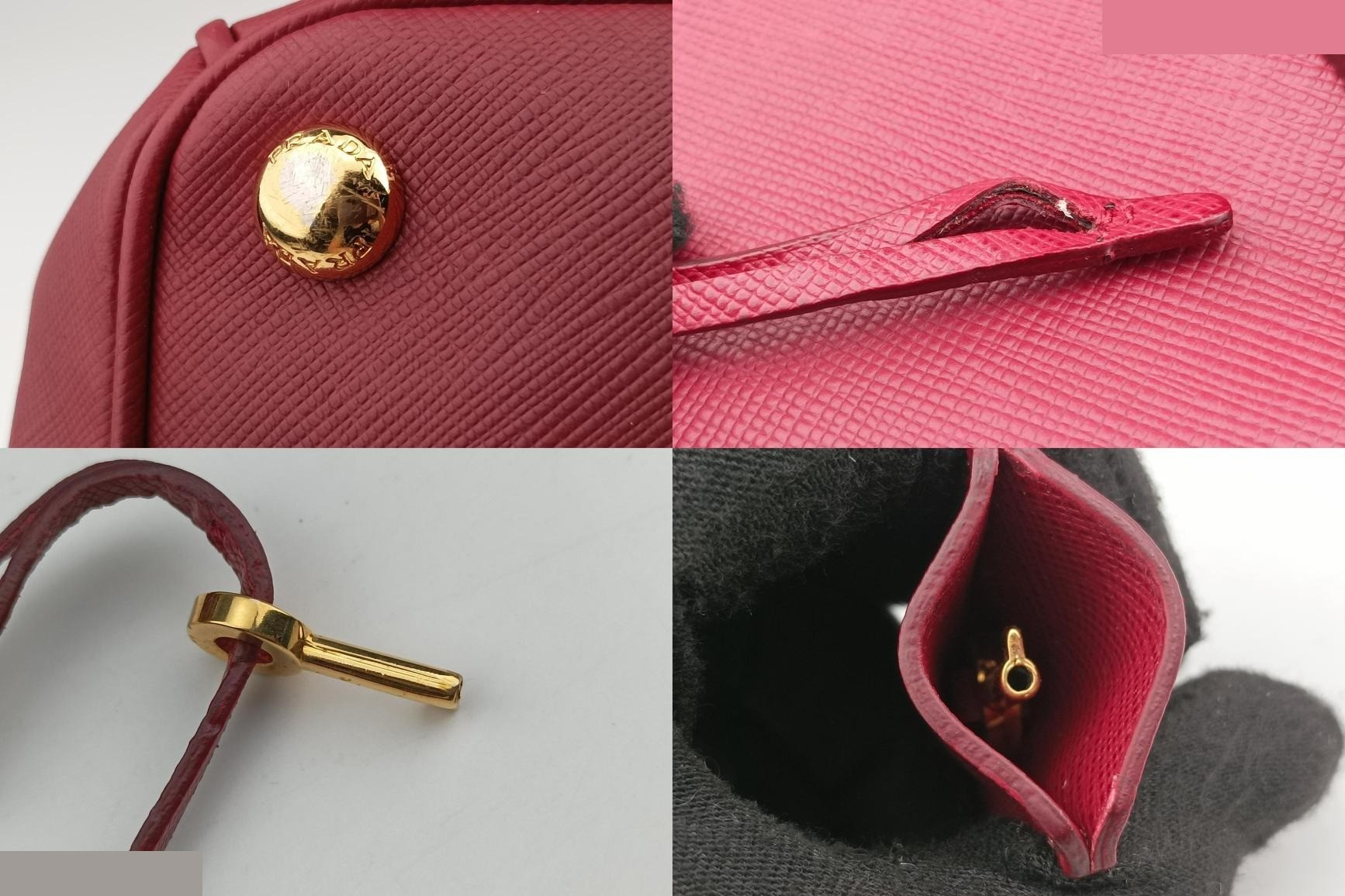 Galleria Front Pocket Saffiano Leather Red — view 12