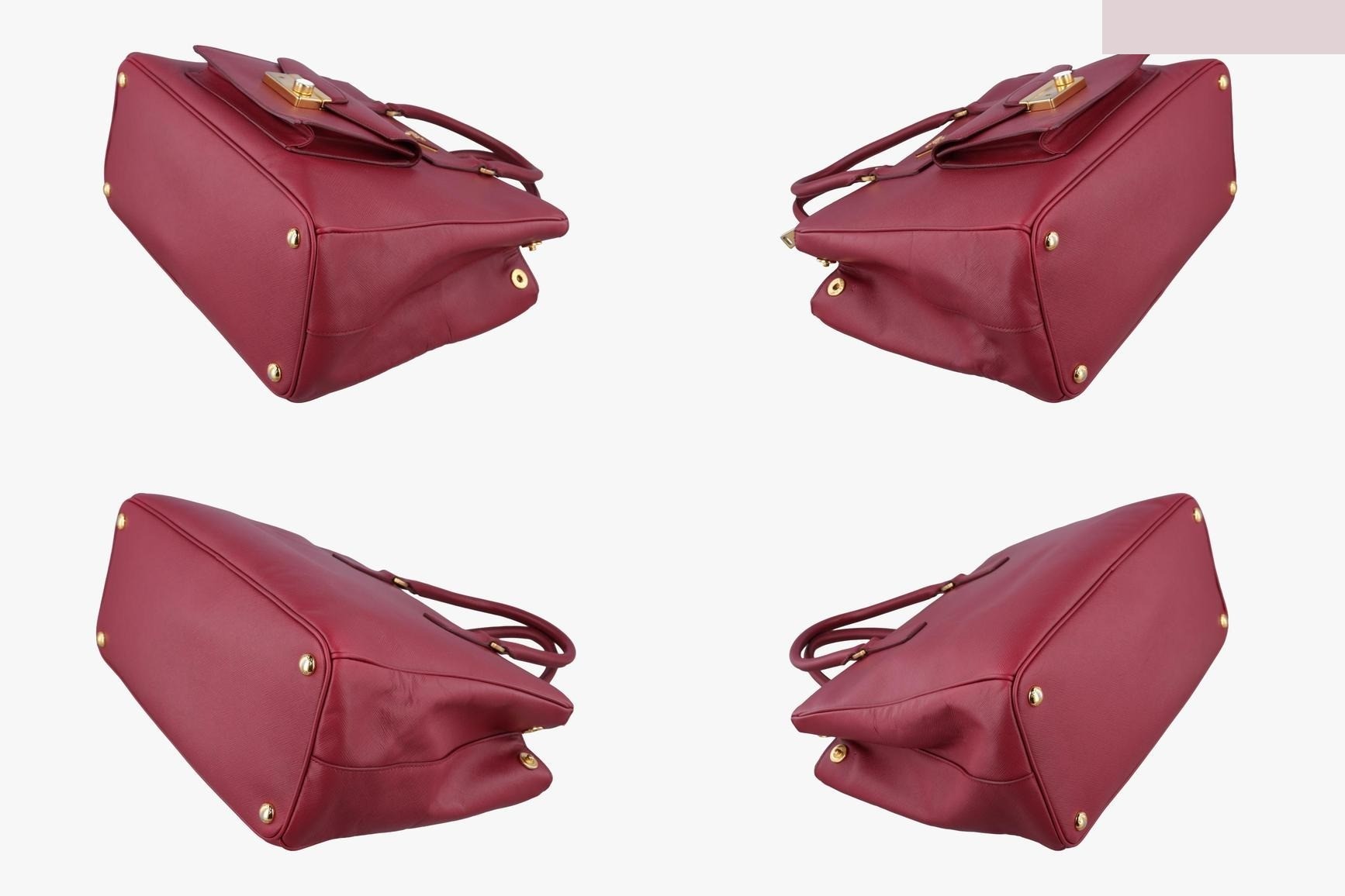 Galleria Front Pocket Saffiano Leather Red — view 4