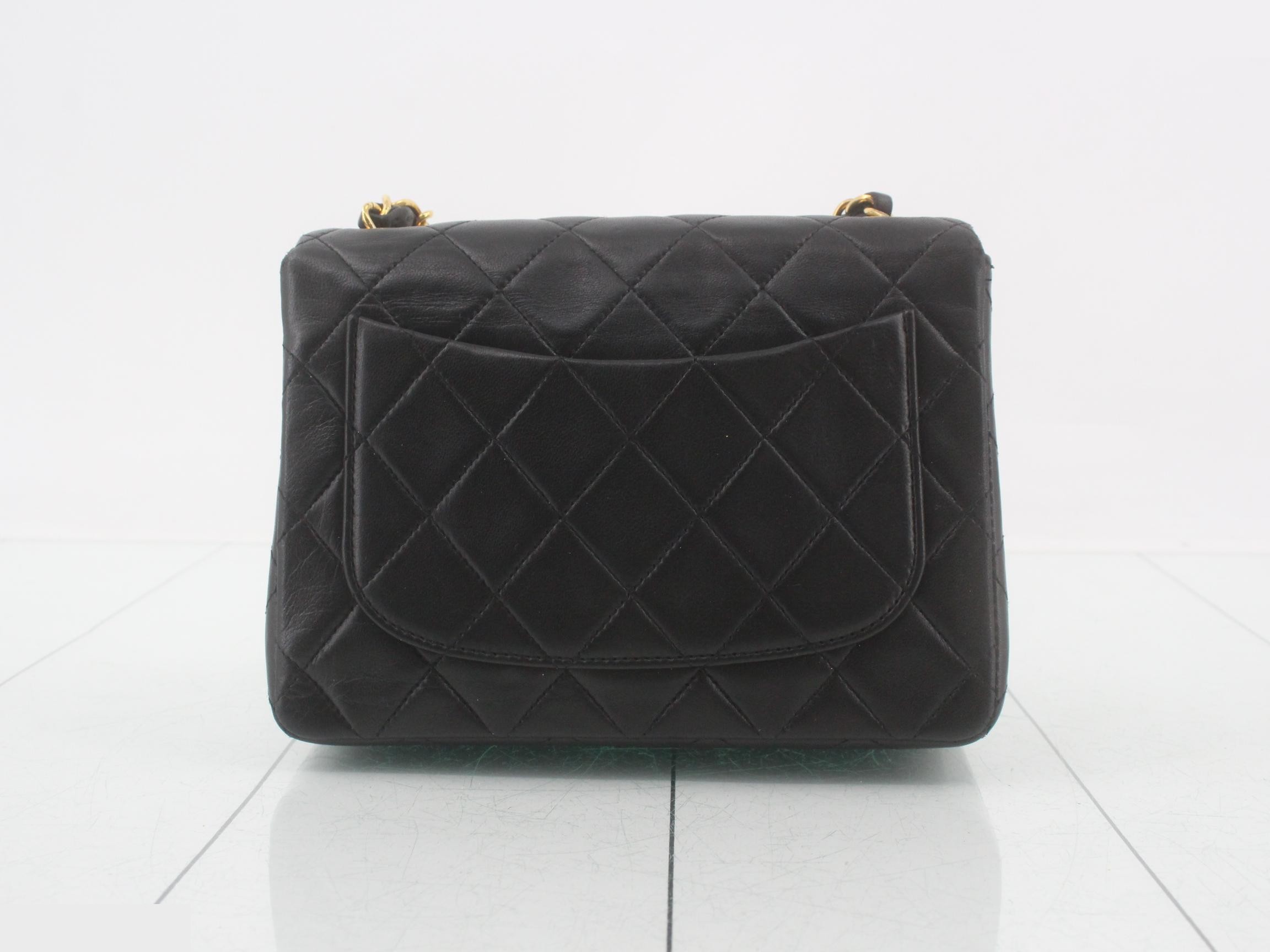 Mini Matelassé Black Shoulder Bag — view 2
