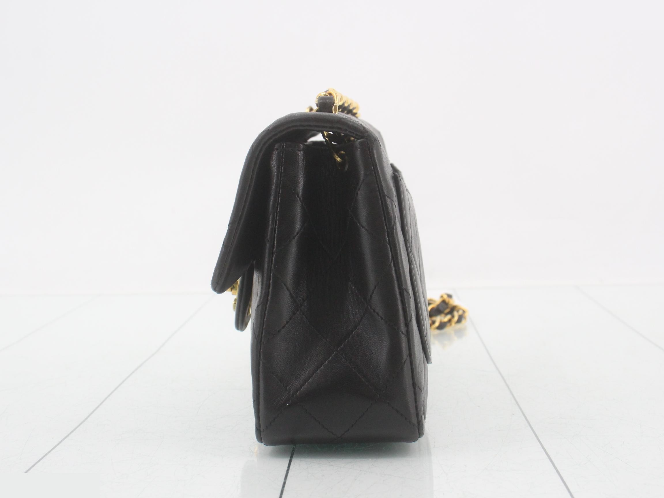 Mini Matelassé Black Shoulder Bag — view 3