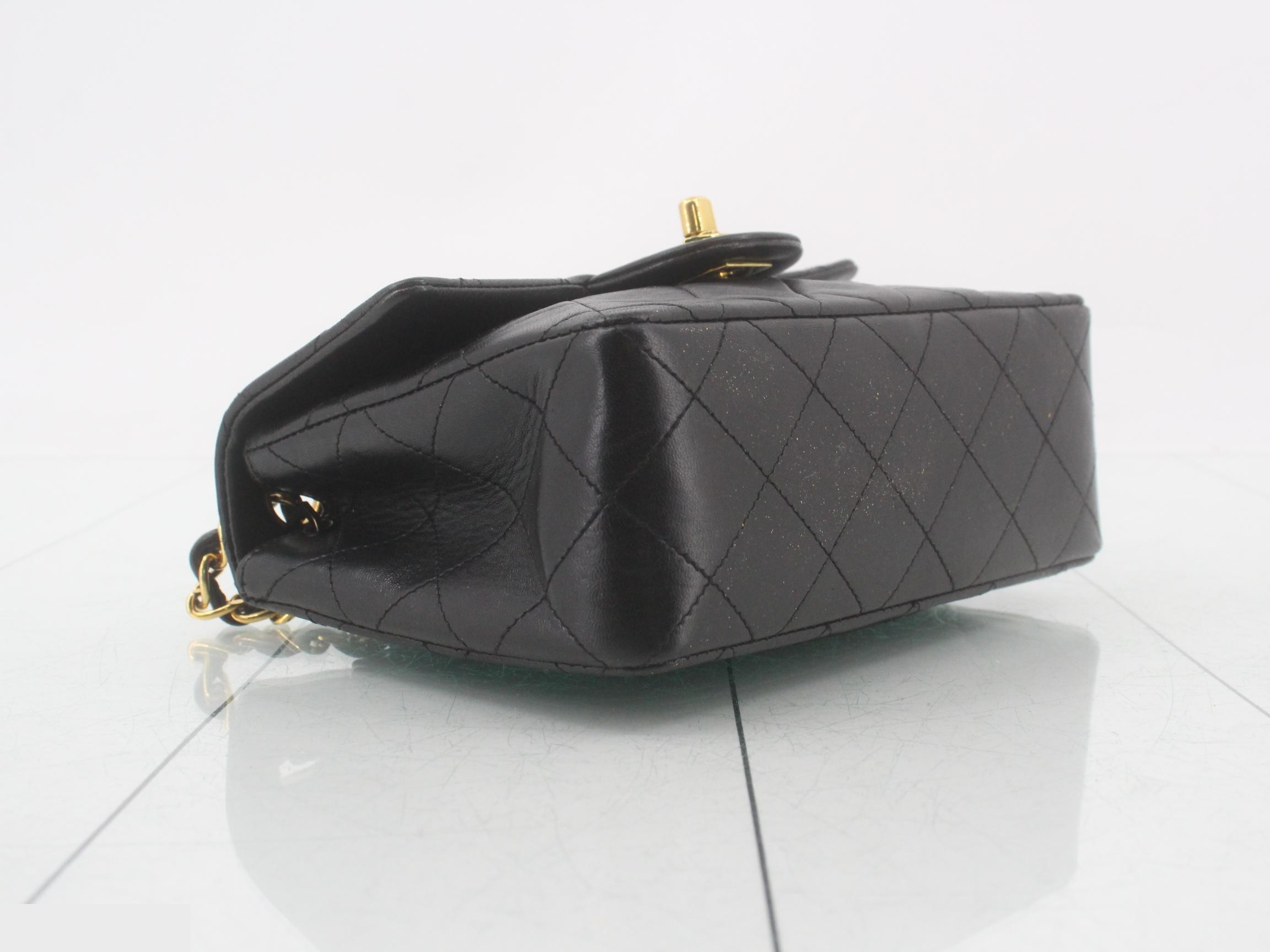 Mini Matelassé Black Shoulder Bag — view 5