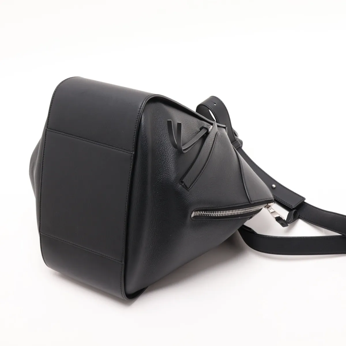 Hammock Medium Leather 2-Way Handbag, Black — view 3
