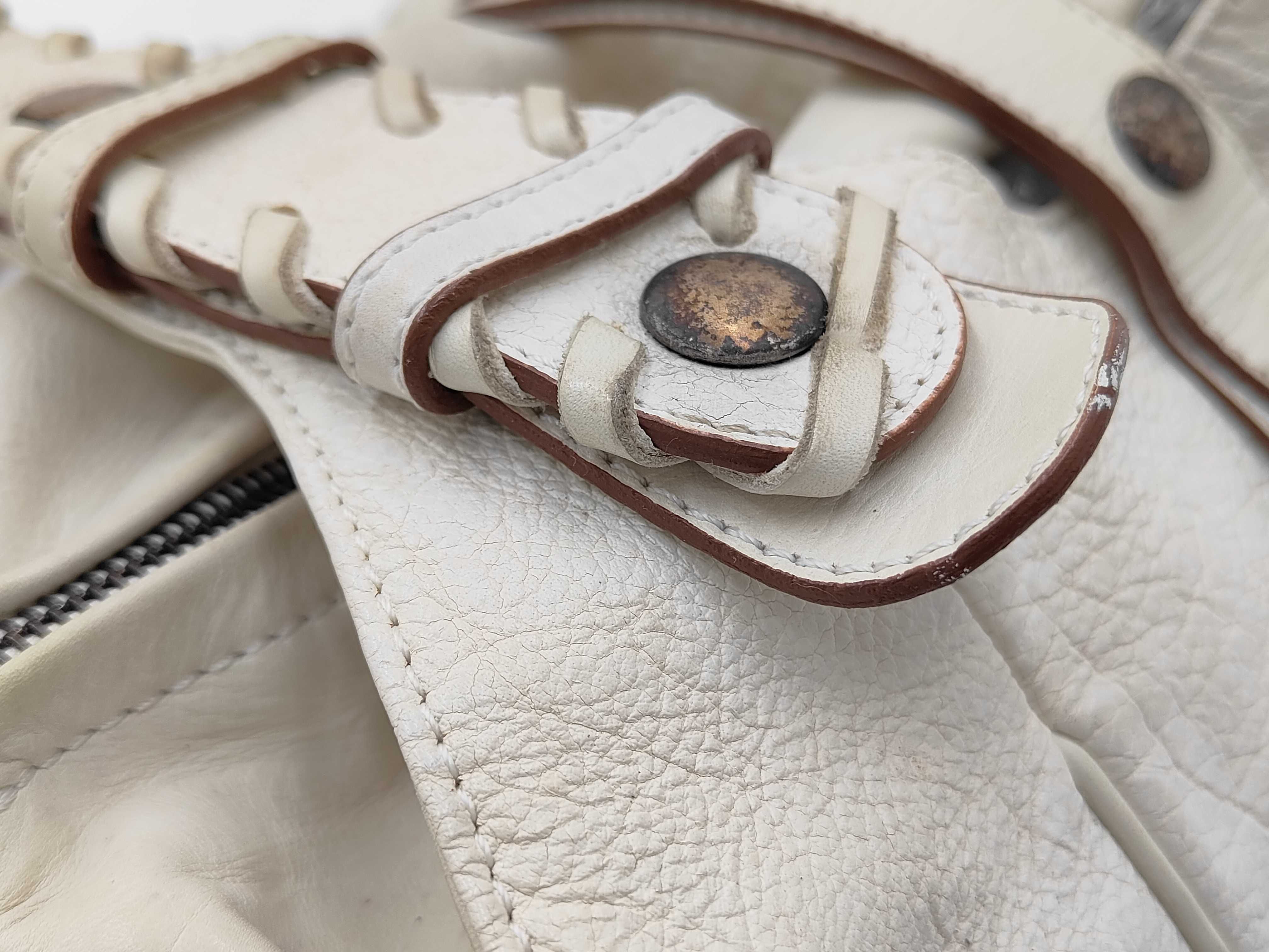 Silverado Leather Handbag, White — view 5