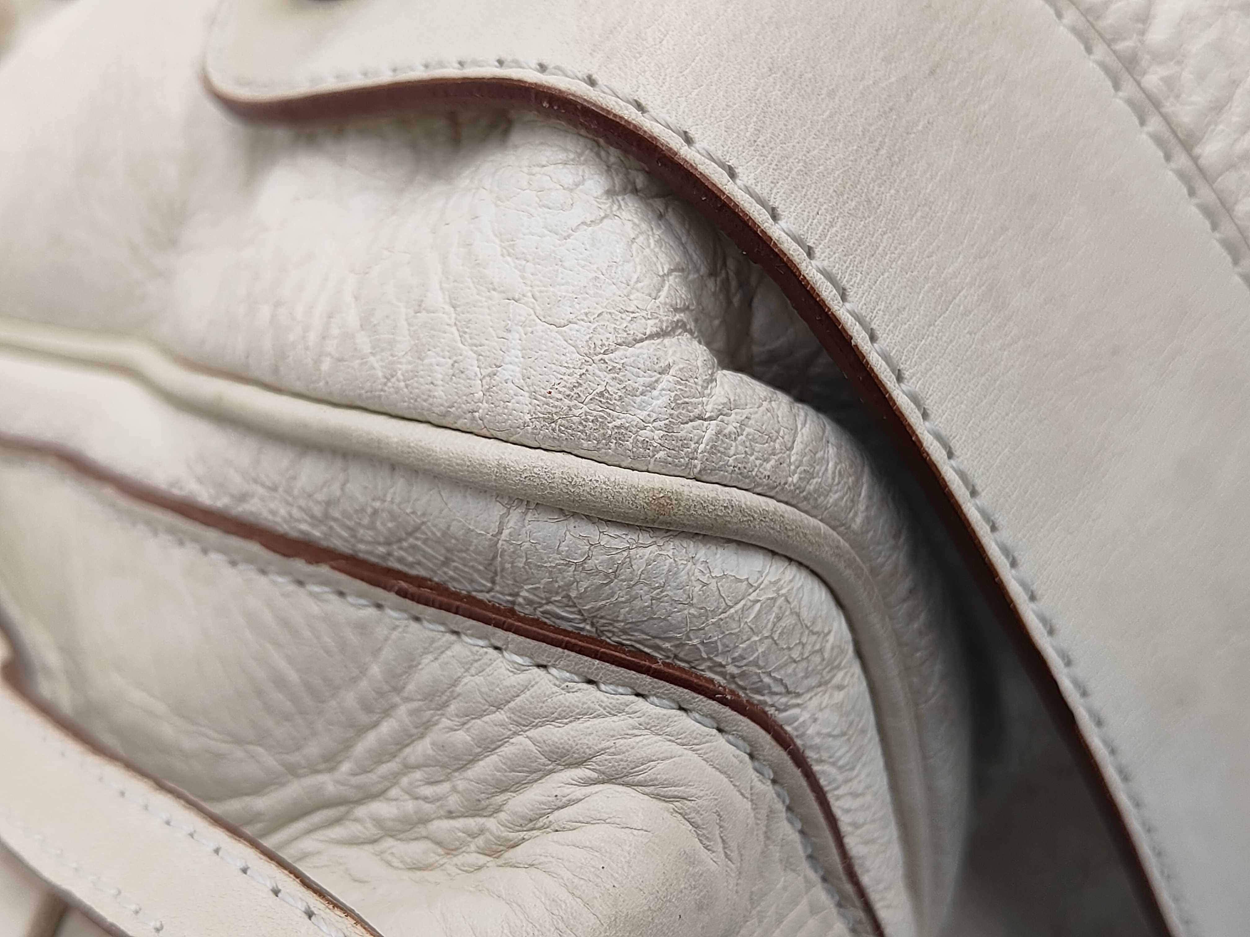 Silverado Leather Handbag, White — view 7