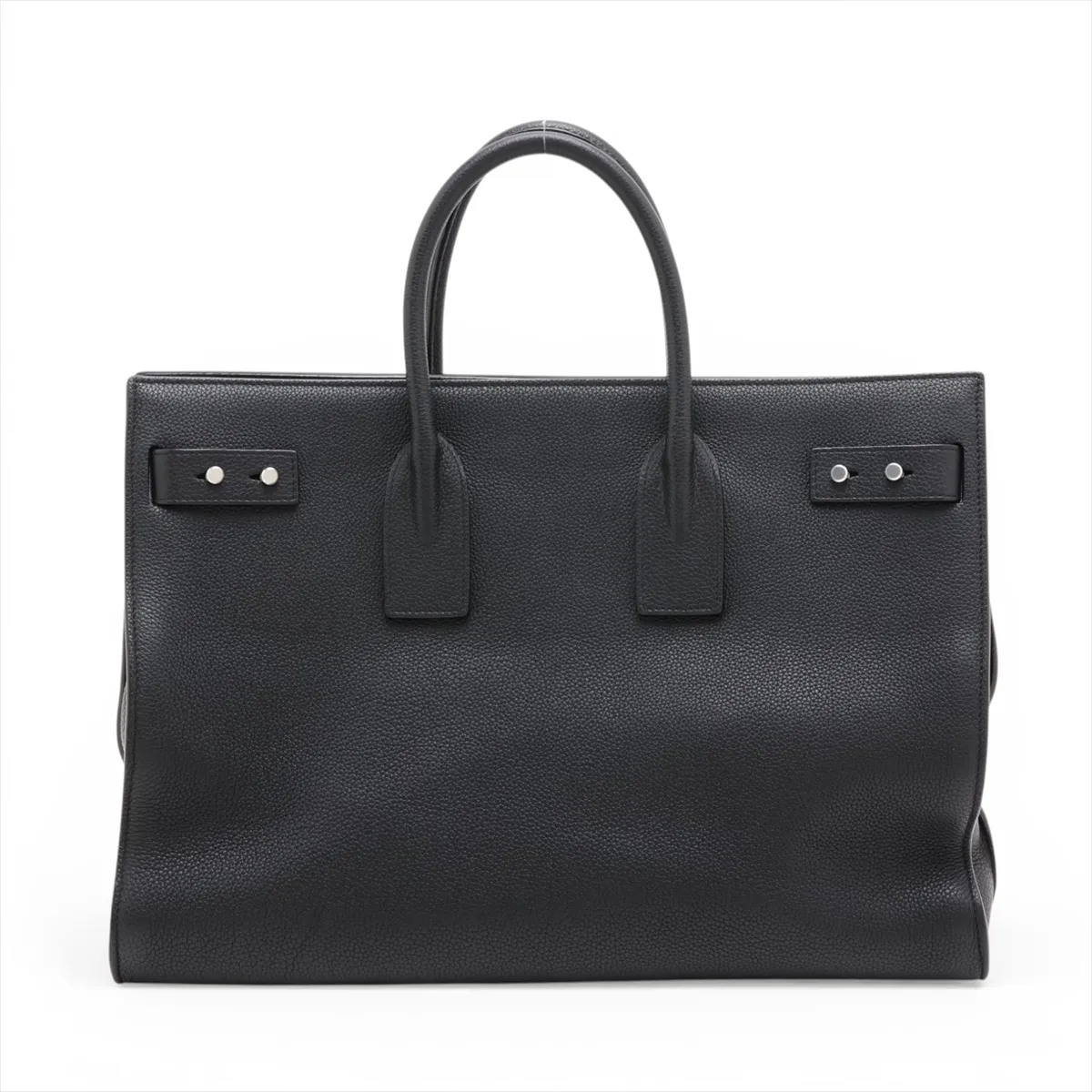 Large Sac de Jour Leather 2-Way Handbag, Black — view 2