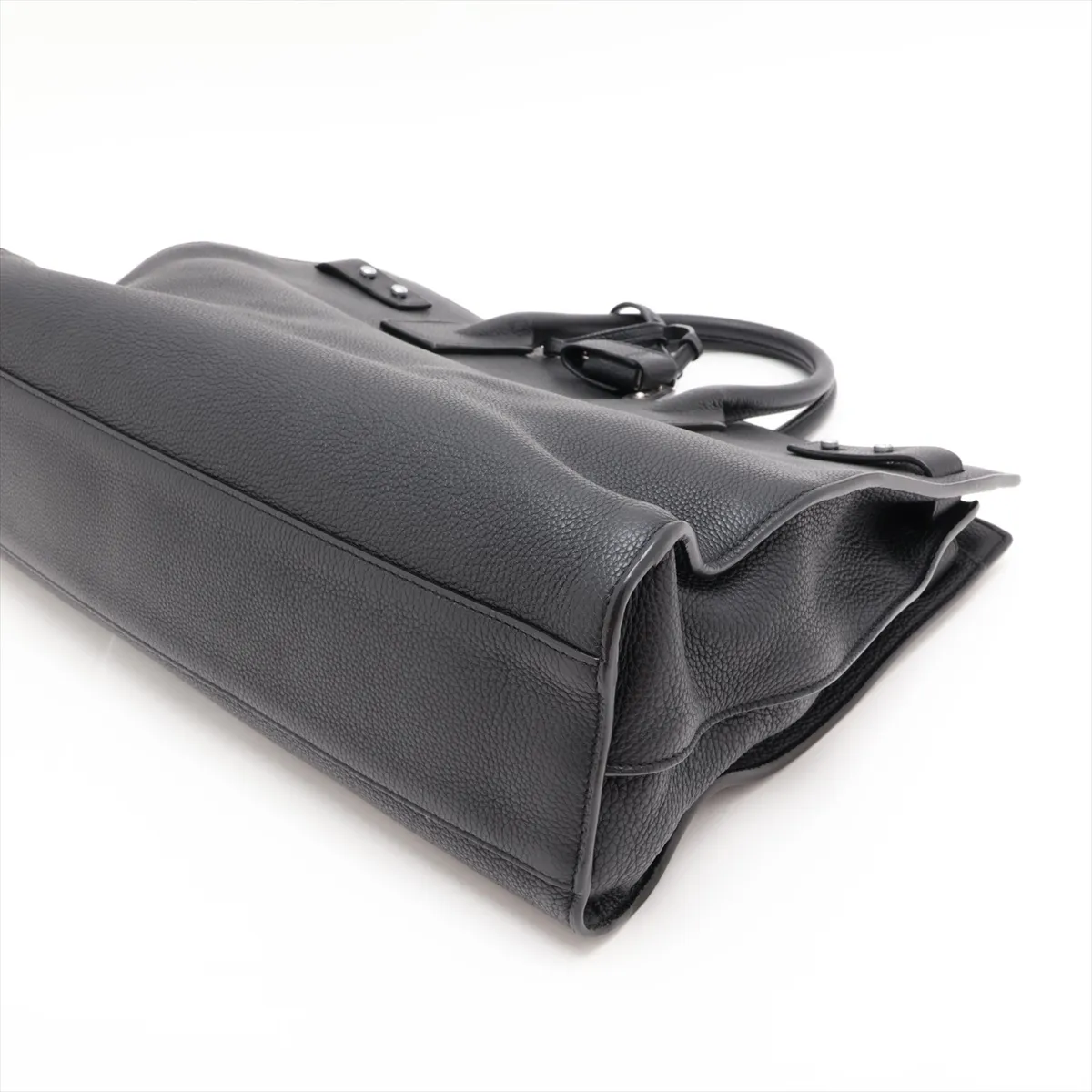 Large Sac de Jour Leather 2-Way Handbag, Black — view 3
