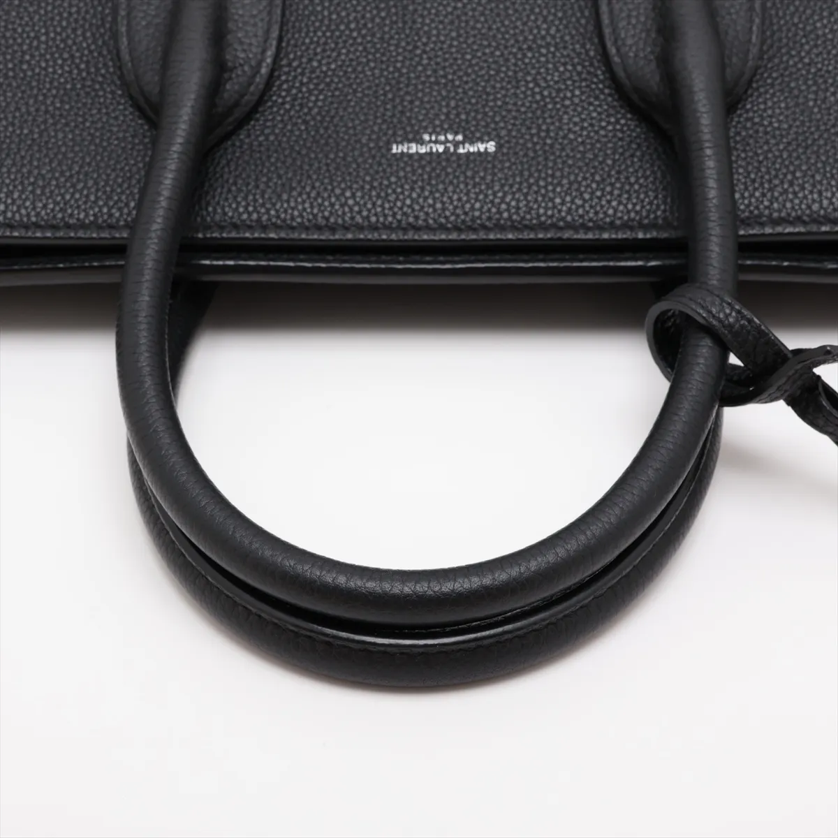 Large Sac de Jour Leather 2-Way Handbag, Black — view 5