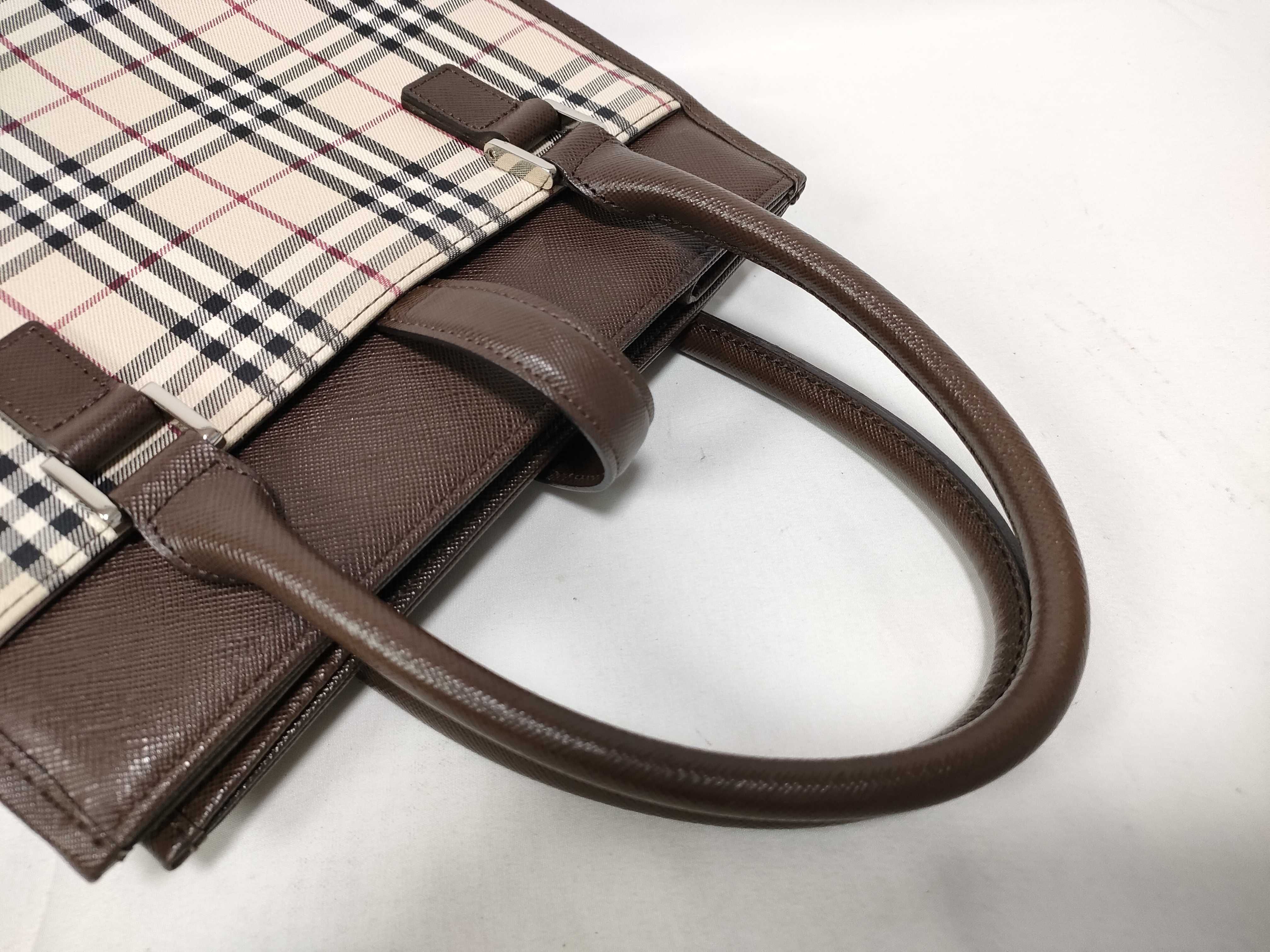 Nova Check Handbag (Brown) — view 8