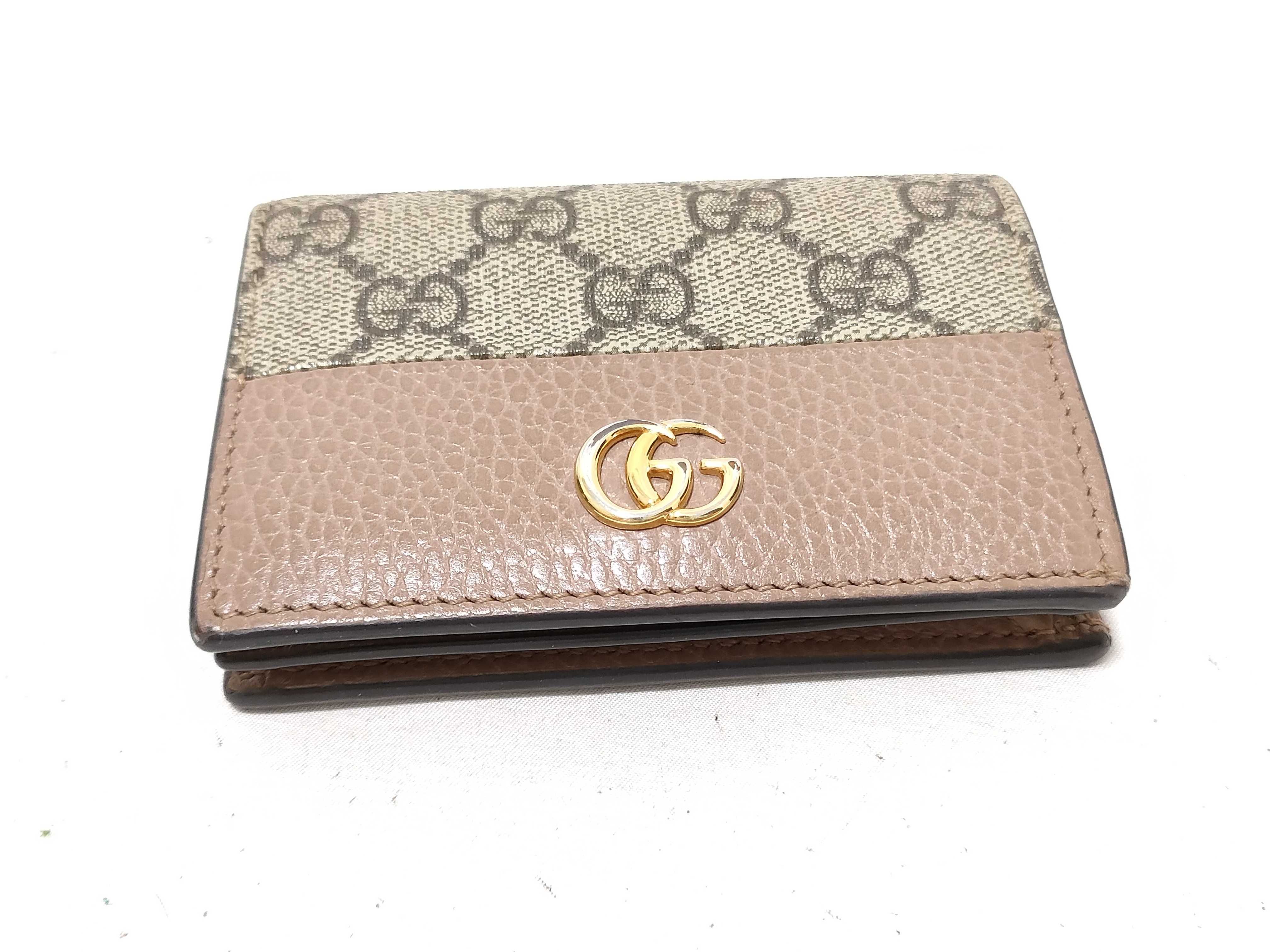 GG Supreme bi-fold wallet, GG Supreme Marmont wallet — view 3