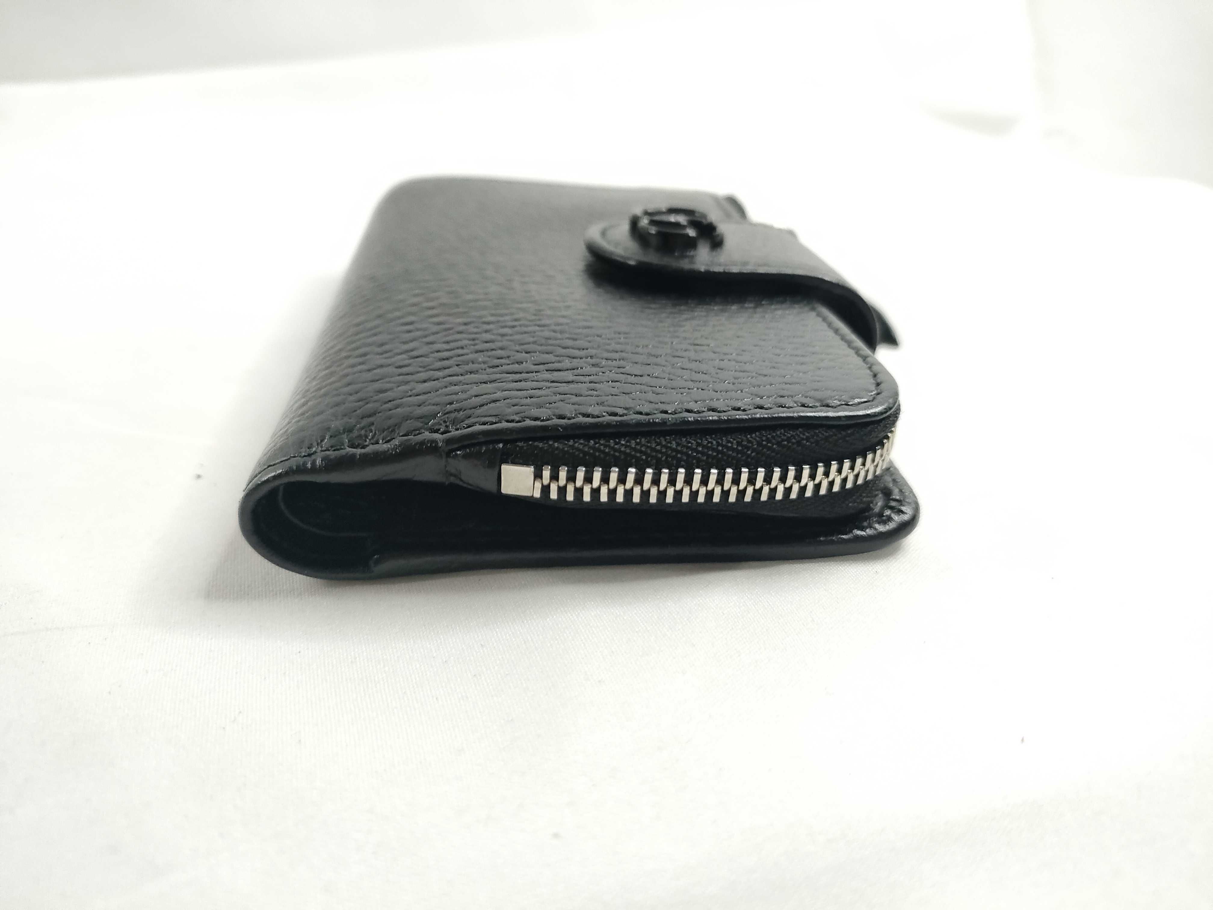 GG Marmont Compact Wallet, Leather, Black, 723685, Bi-fold Wallet — view 7