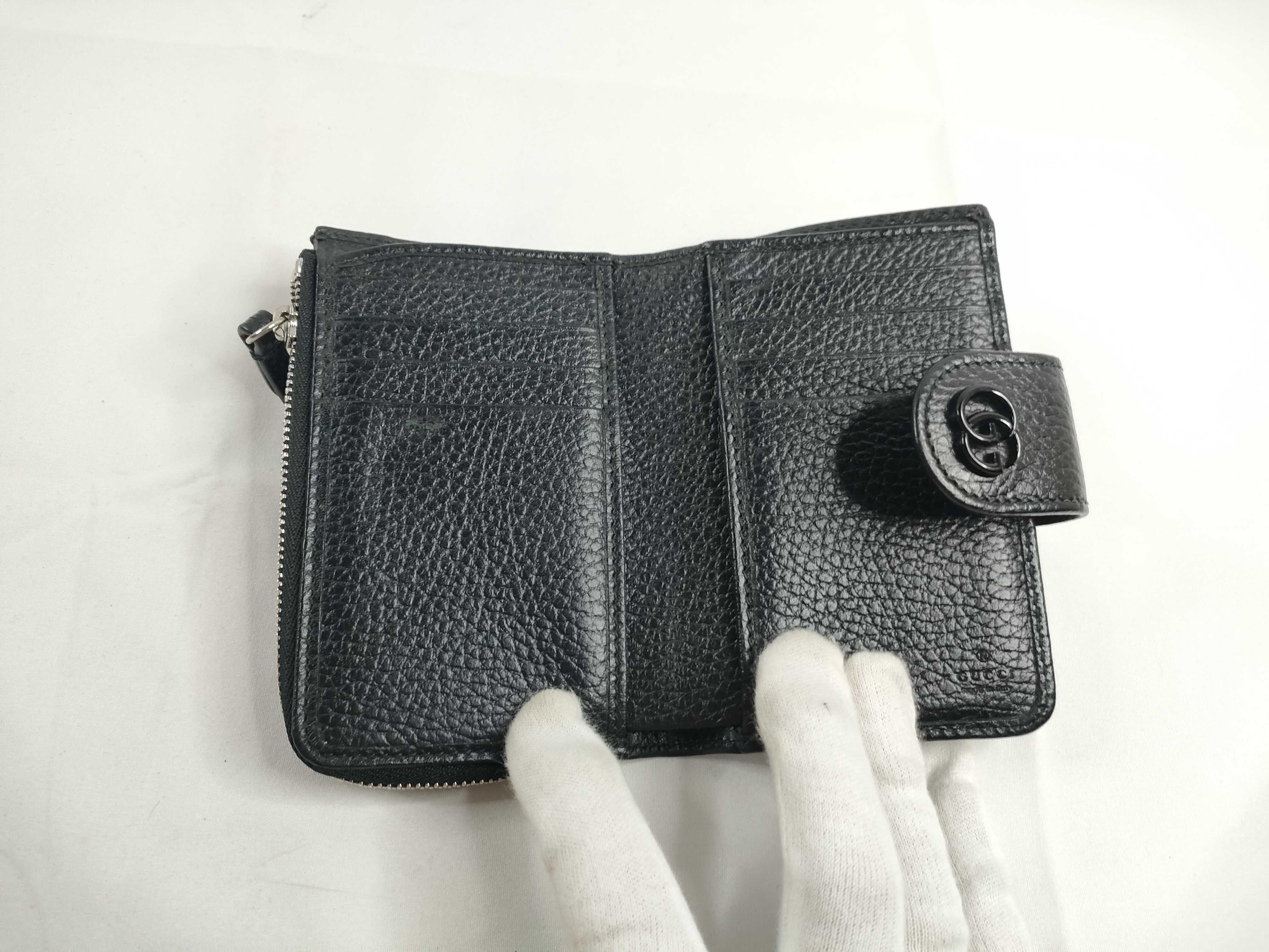 GG Marmont Compact Wallet, Leather, Black, 723685, Bi-fold Wallet — view 8