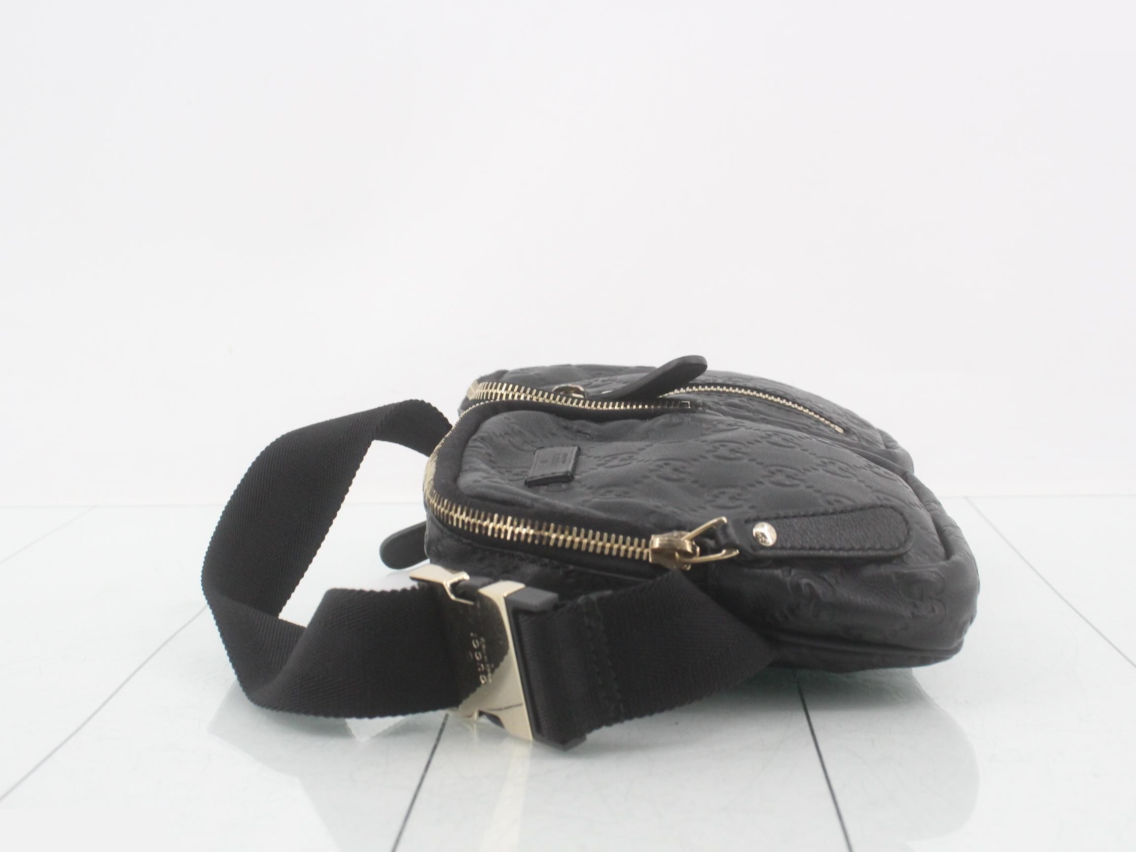 Guccissima waist bag, black, gold hardware. — view 4