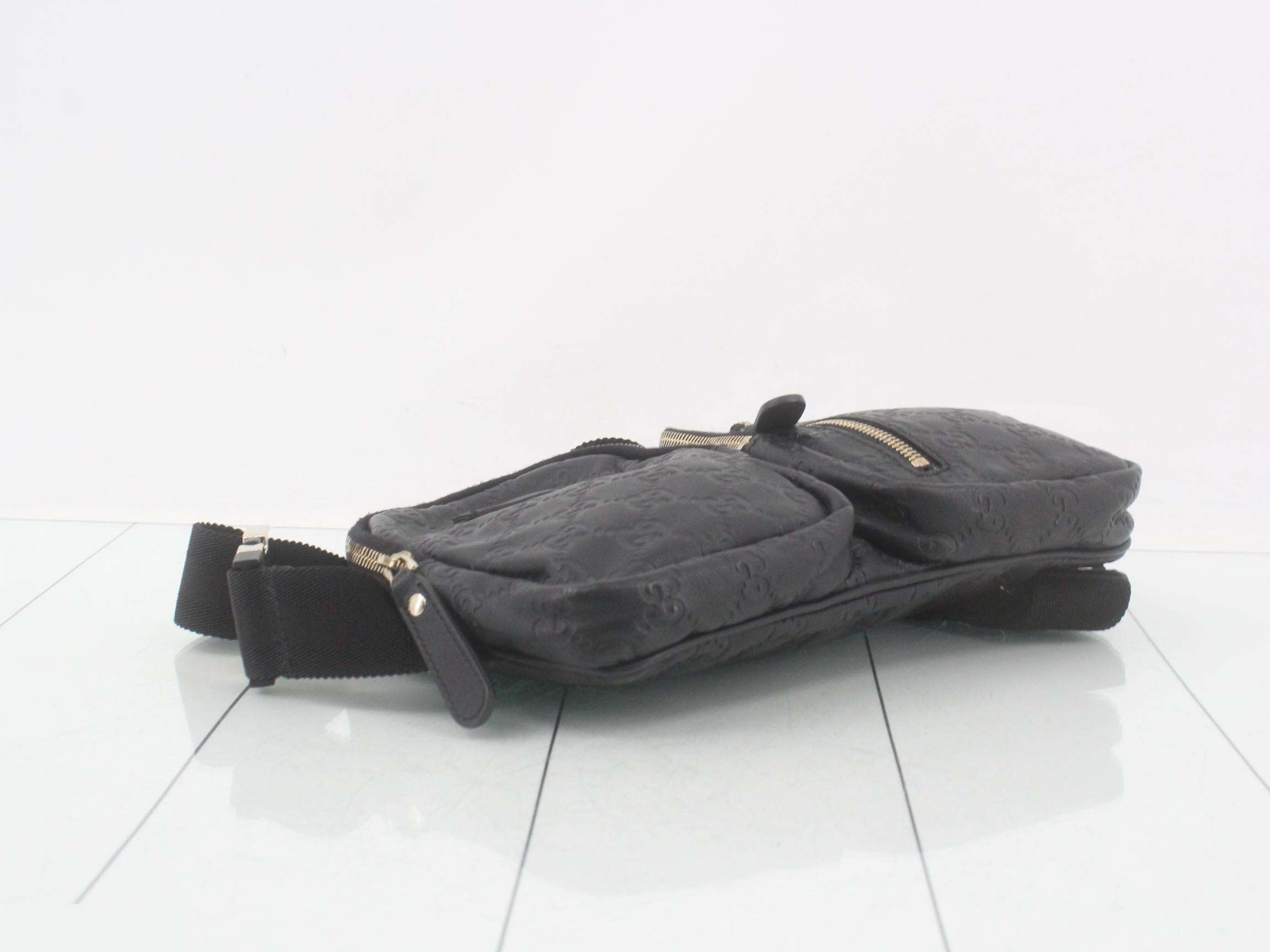 Guccissima waist bag, black, gold hardware. — view 5