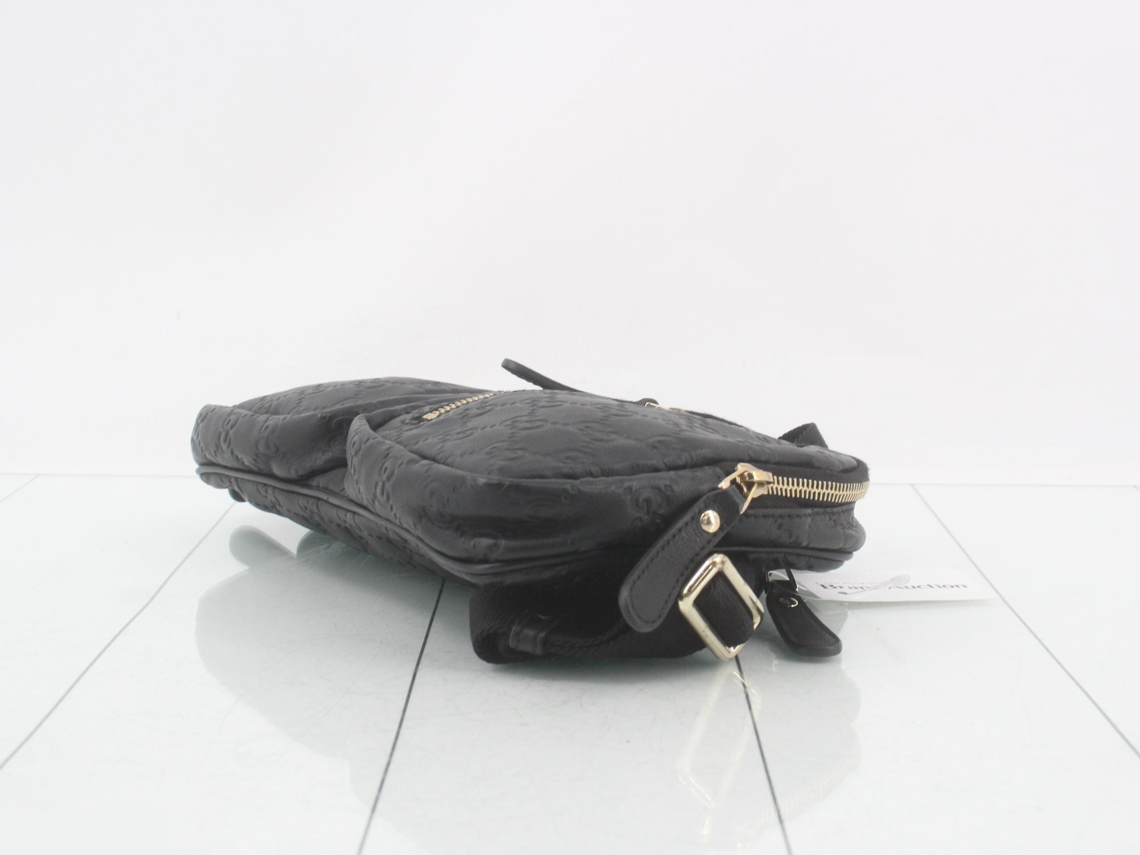 Guccissima waist bag, black, gold hardware. — view 6