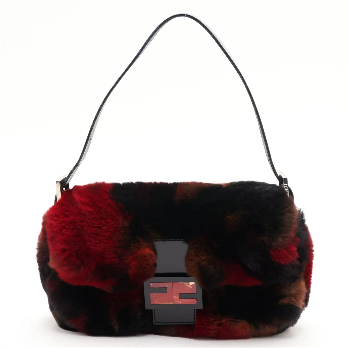 Mamma Bucket 26424 Fur x Leather Shoulder Bag, Multicolor