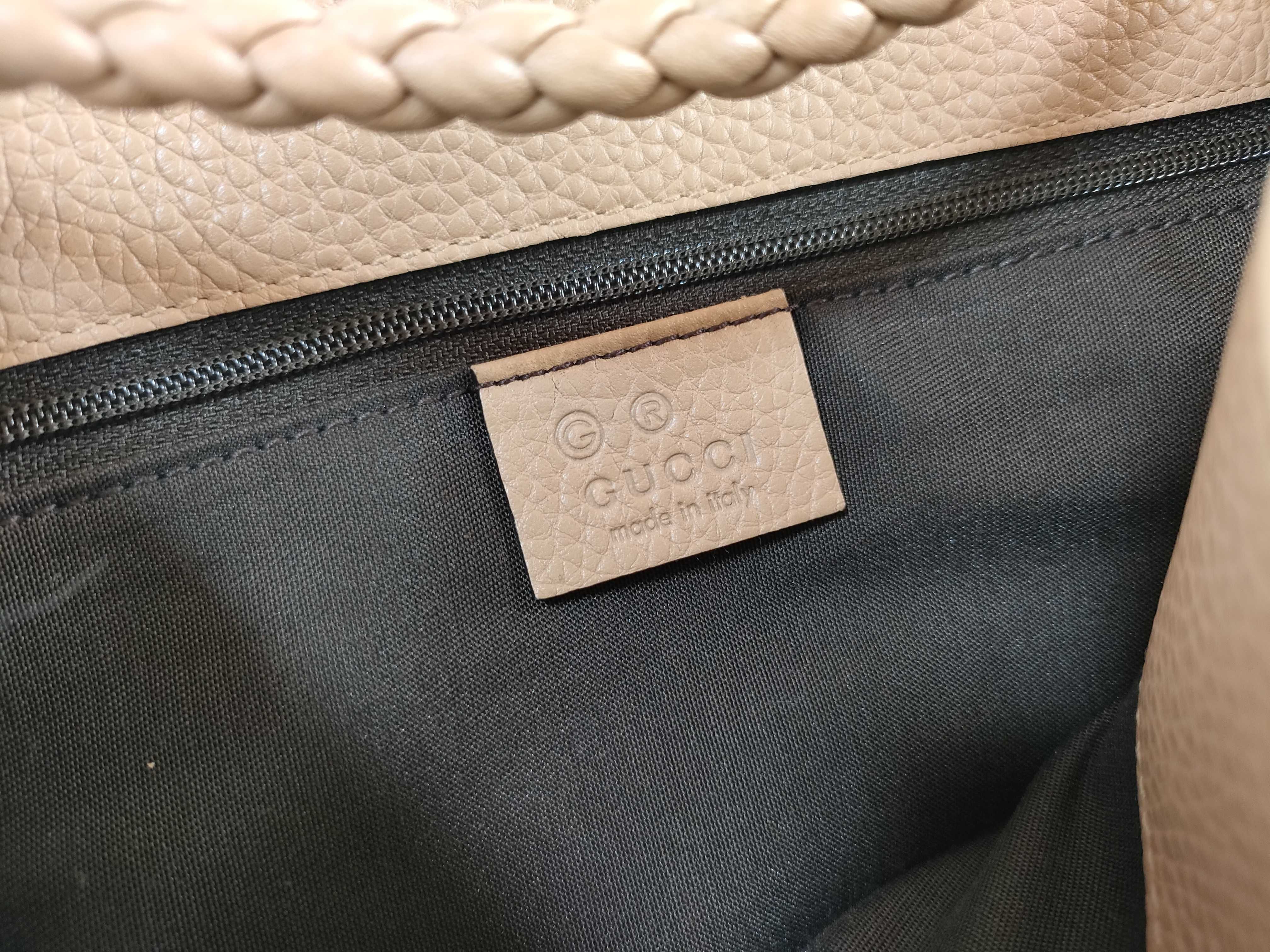 Logo Tote Bag, Beige, Outlet Item — view 12