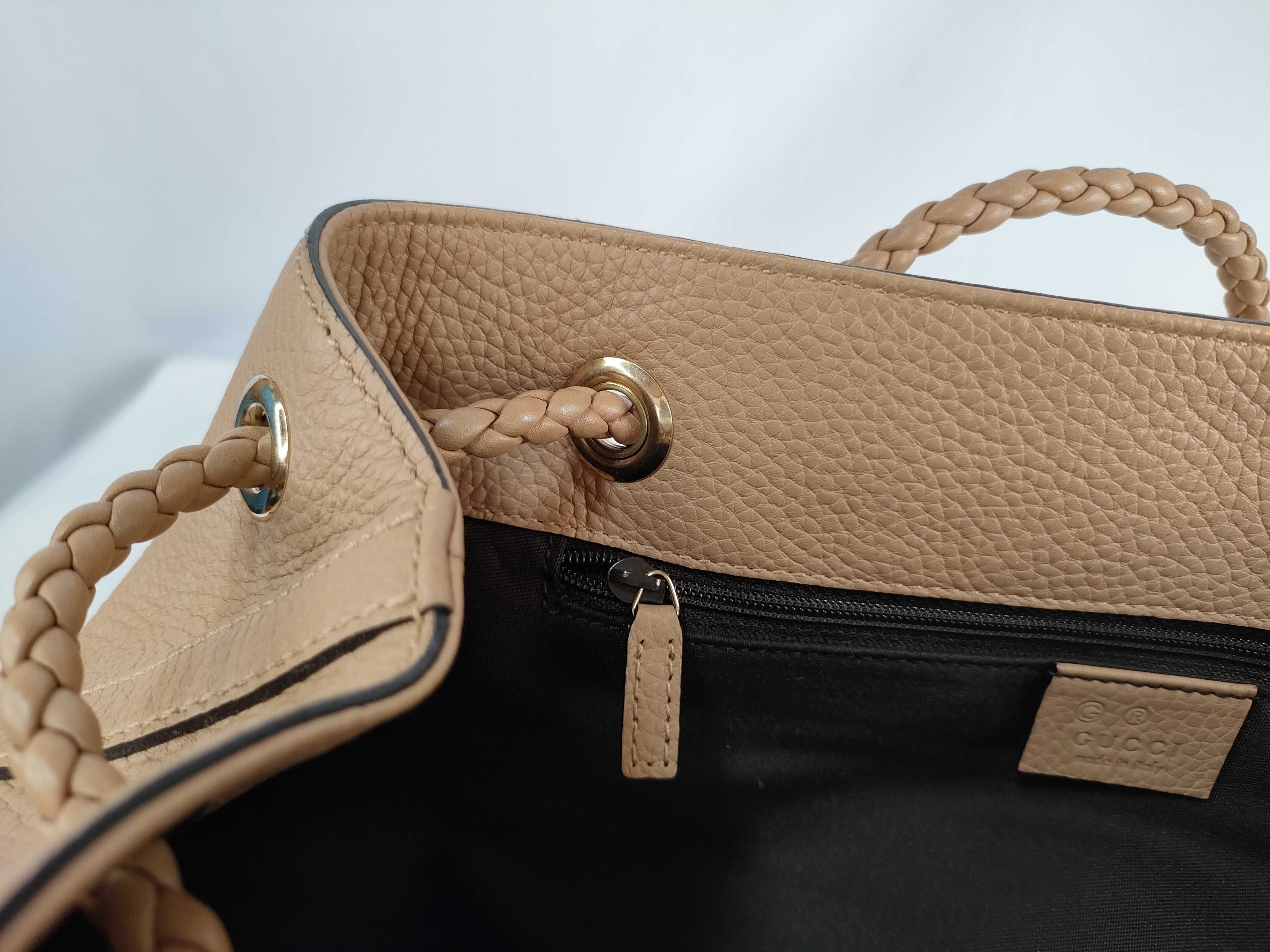 Logo Tote Bag, Beige, Outlet Item — view 15