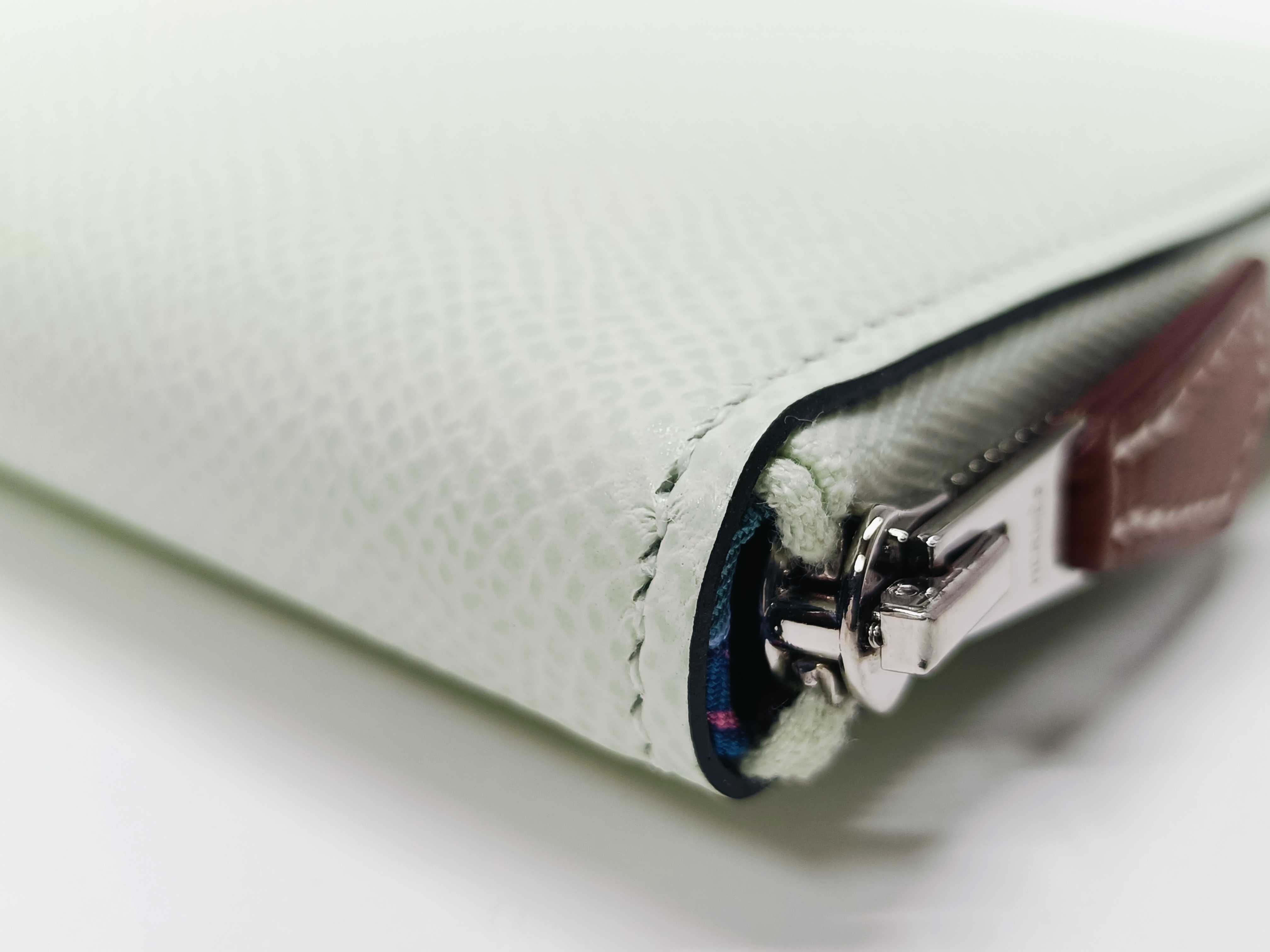 Azap Long Silk In Wallet with U-stamp and Silver Hardware — view 4