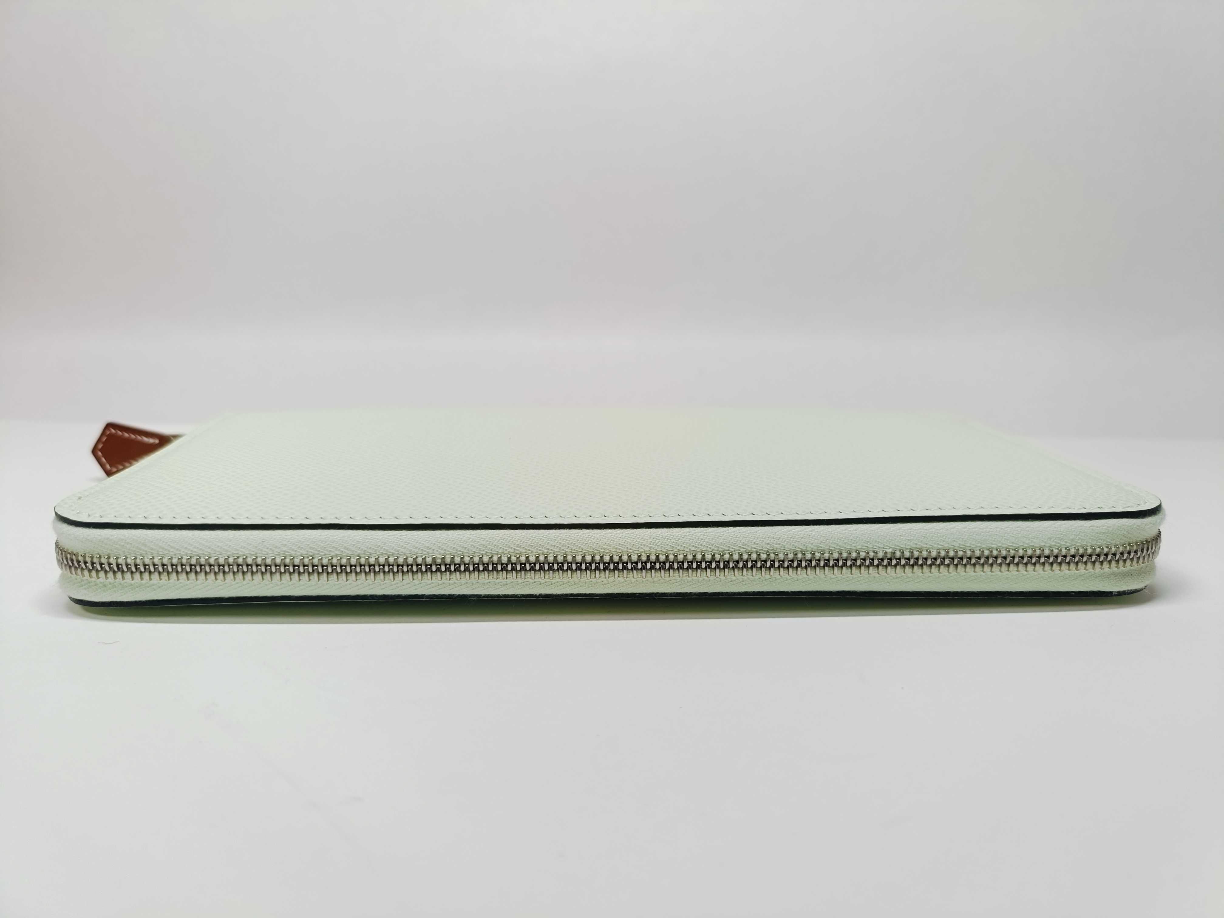 Azap Long Silk In Wallet with U-stamp and Silver Hardware — view 5