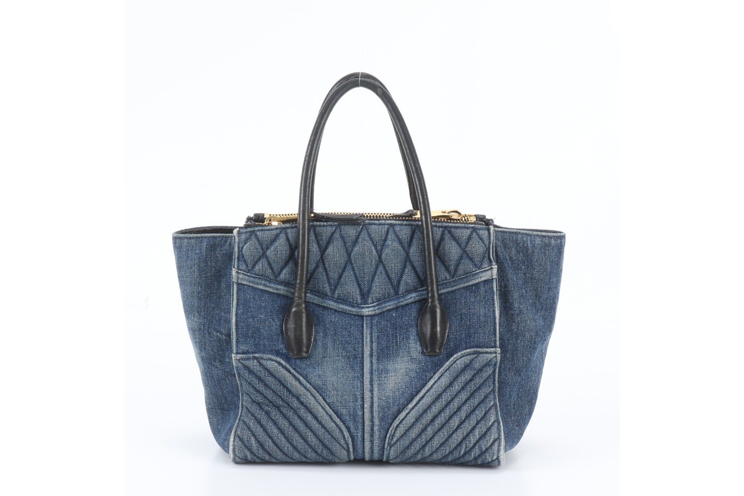 Comes with a guarantee card Denim Biker RN1032 Leather Tote Bag — view 3