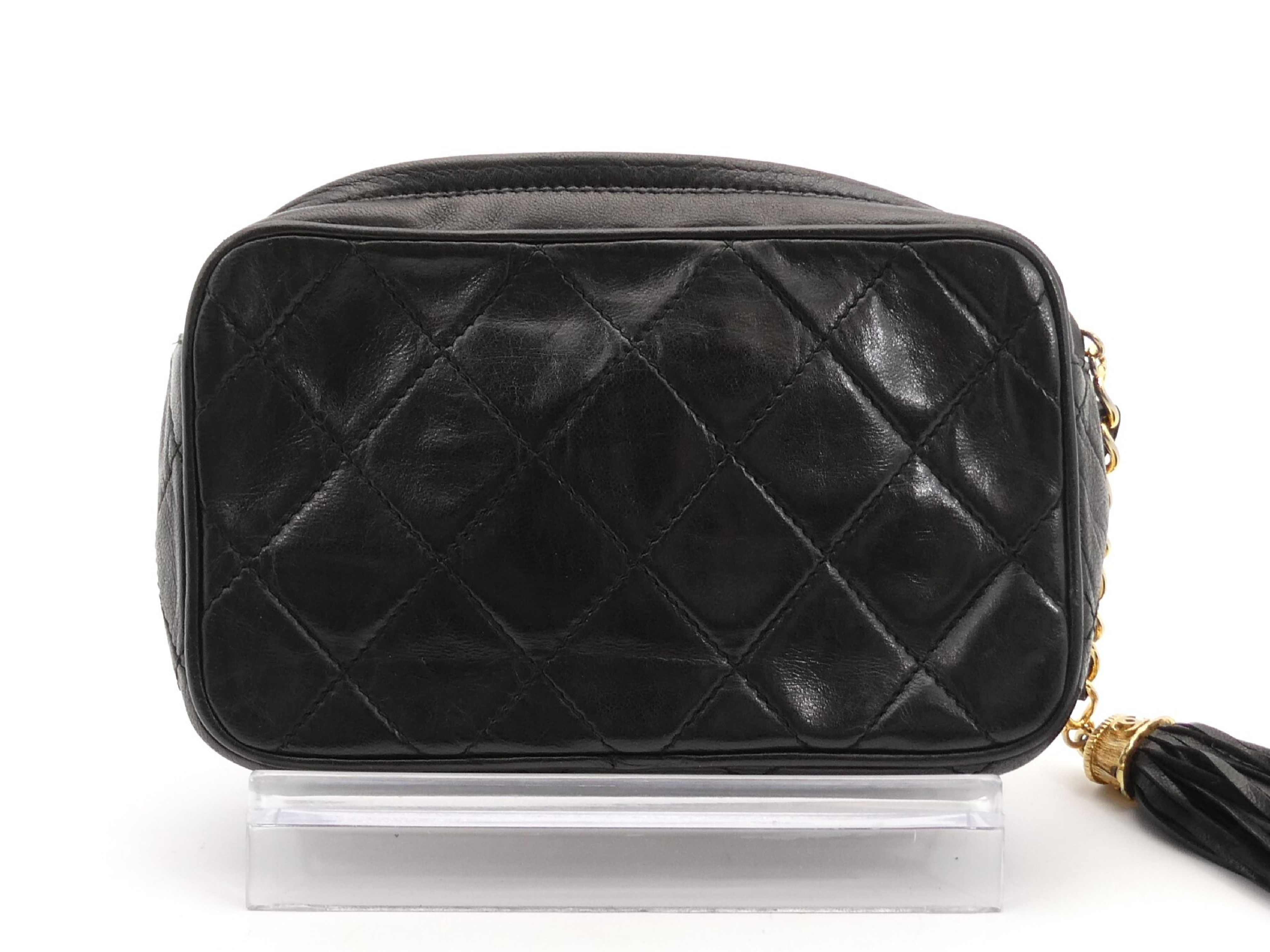 Matelassé Leather Fringe Pouch — view 2