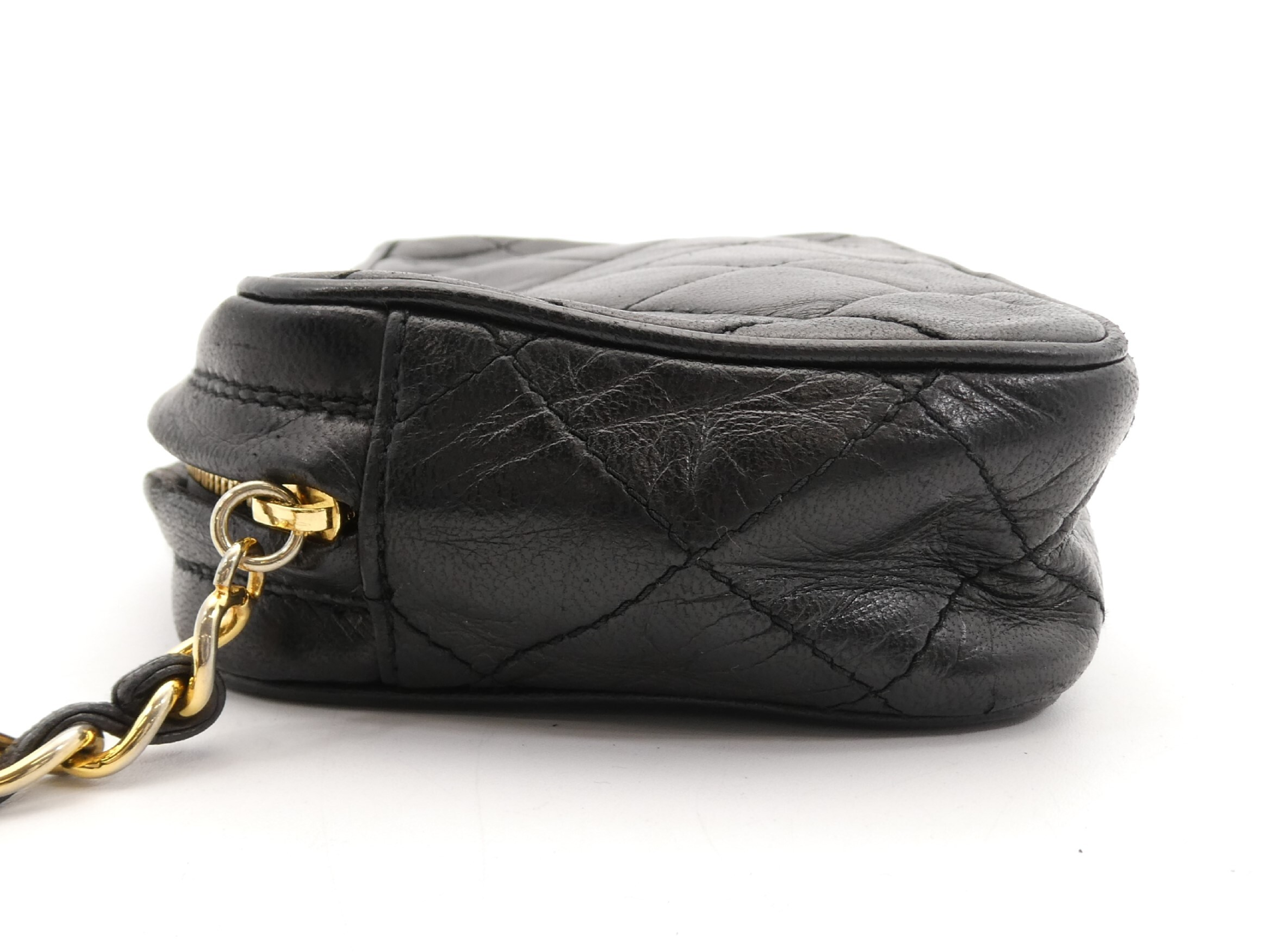 Matelassé Leather Fringe Pouch — view 3