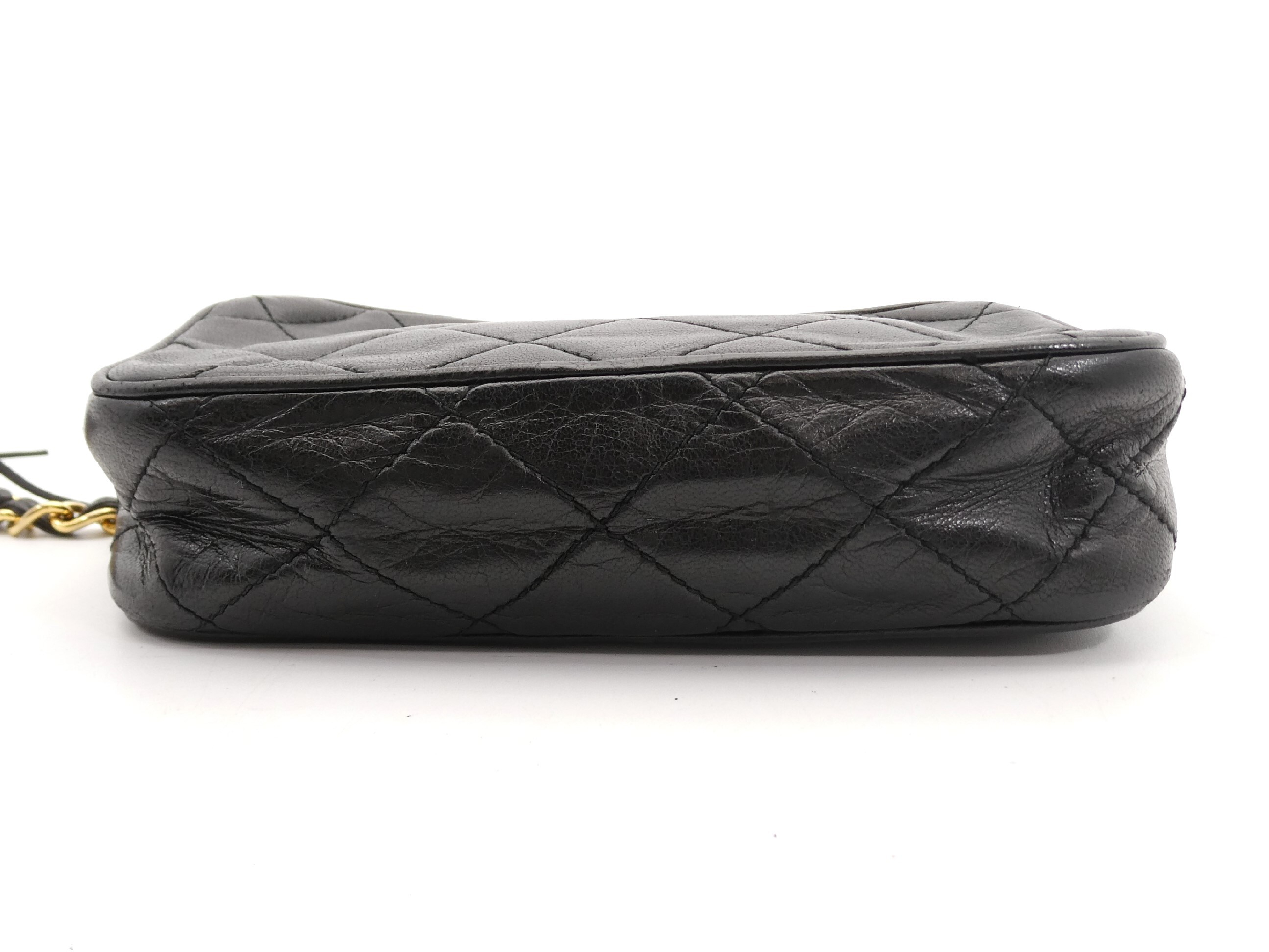 Matelassé Leather Fringe Pouch — view 5