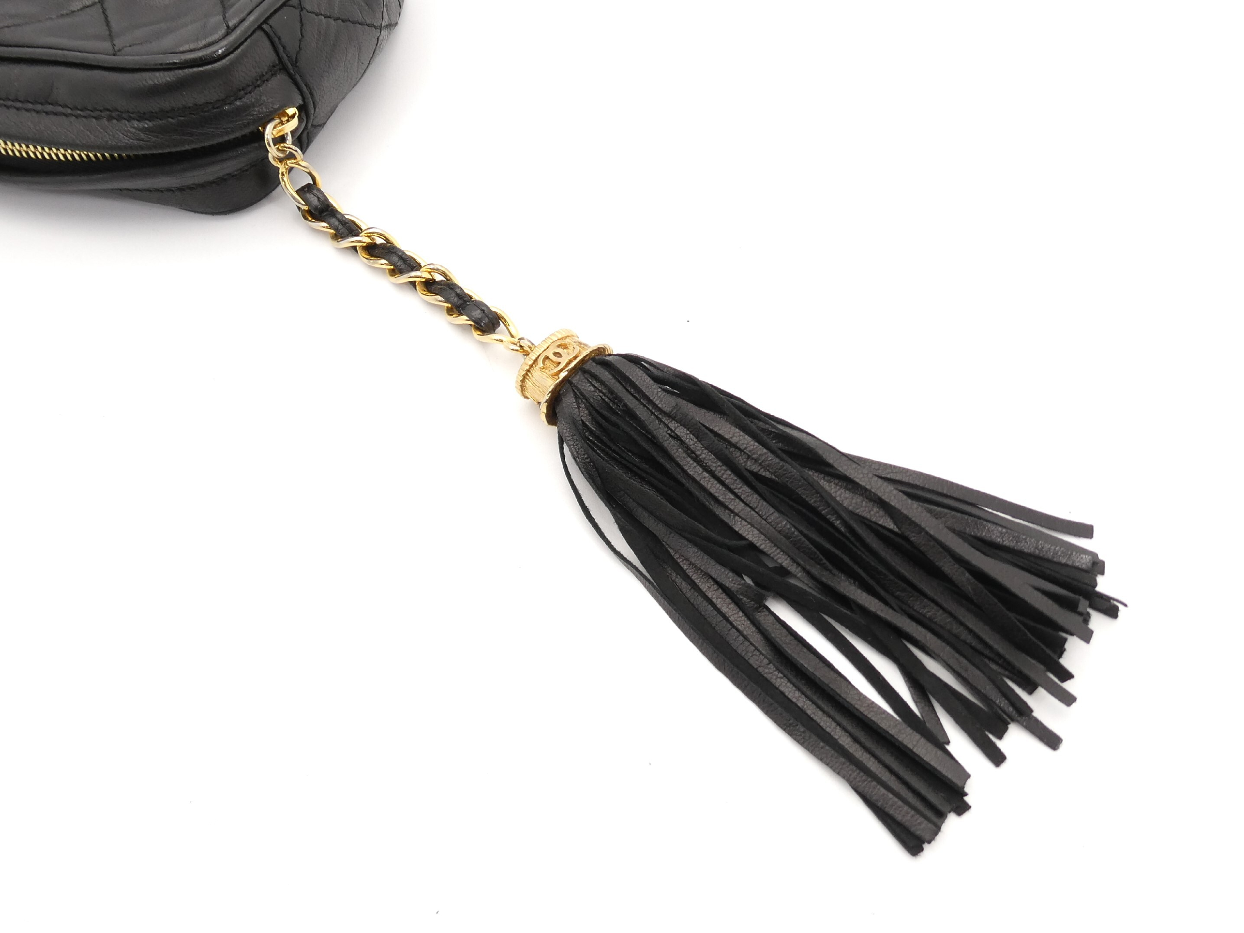 Matelassé Leather Fringe Pouch — view 6