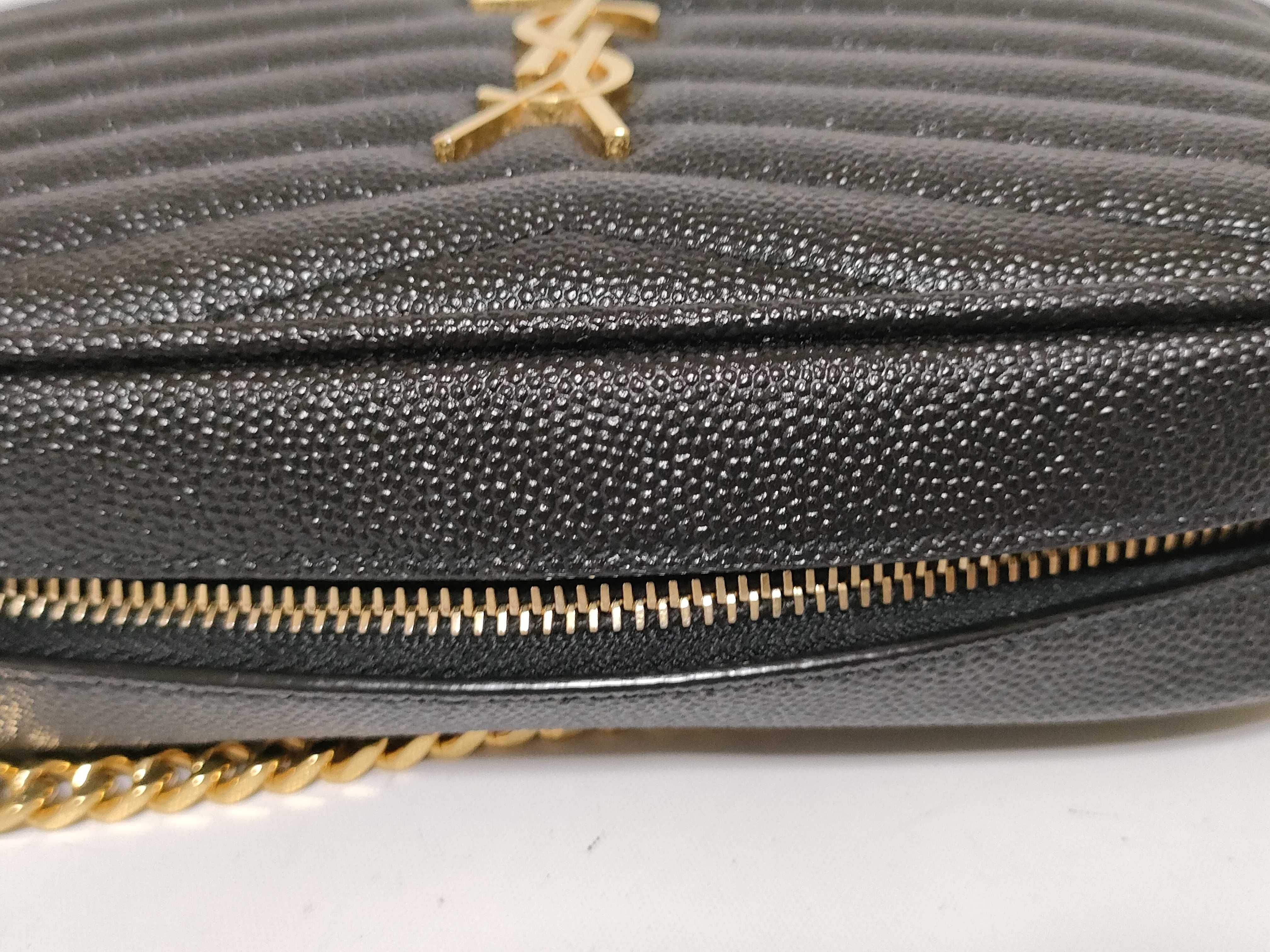 Leather Chain Shoulder Bag, Black, 618057 (Shoulder Bag) — view 6