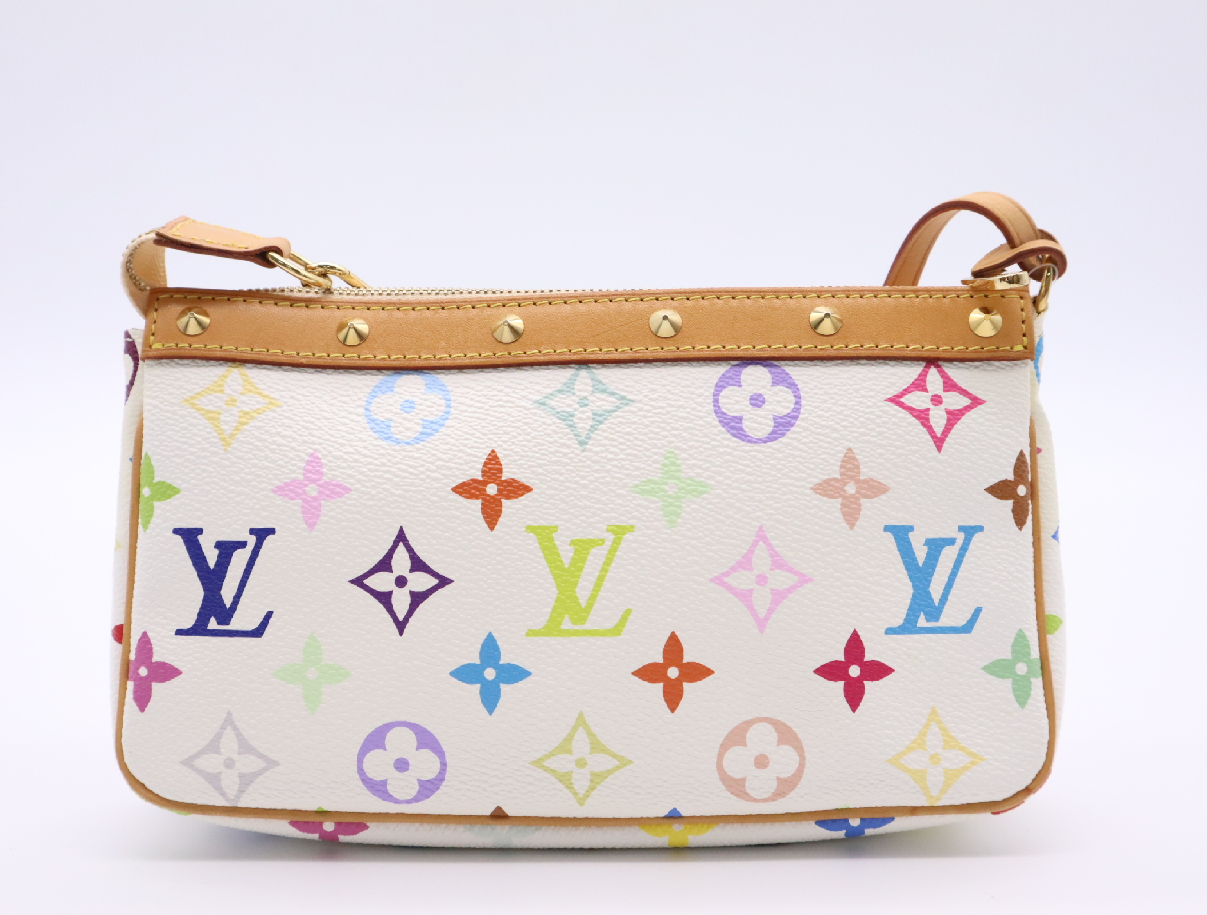 M92649 Multicolor Pochette Accessoires Blanc (with dust bag and box) — view 2