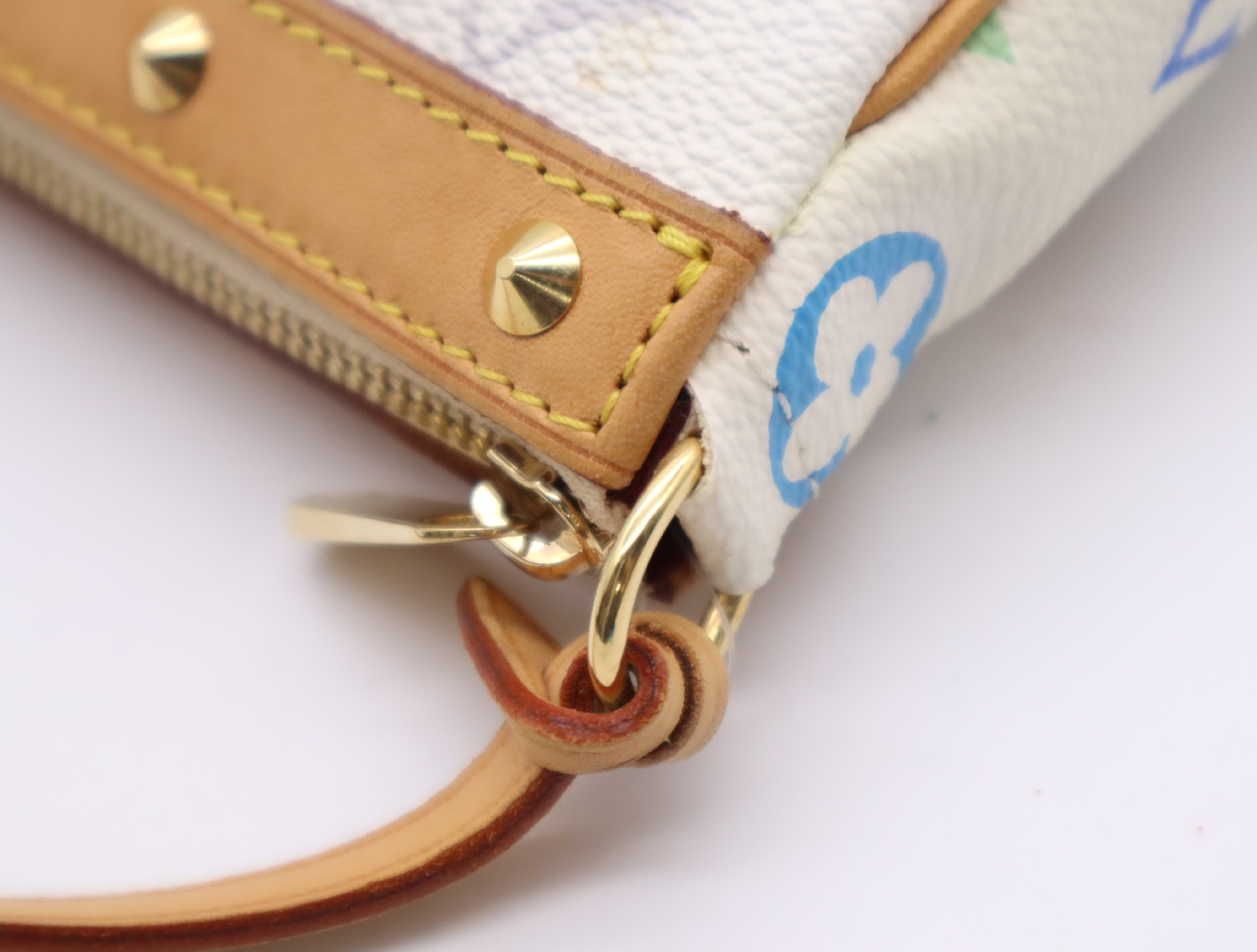M92649 Multicolor Pochette Accessoires Blanc (with dust bag and box) — view 9