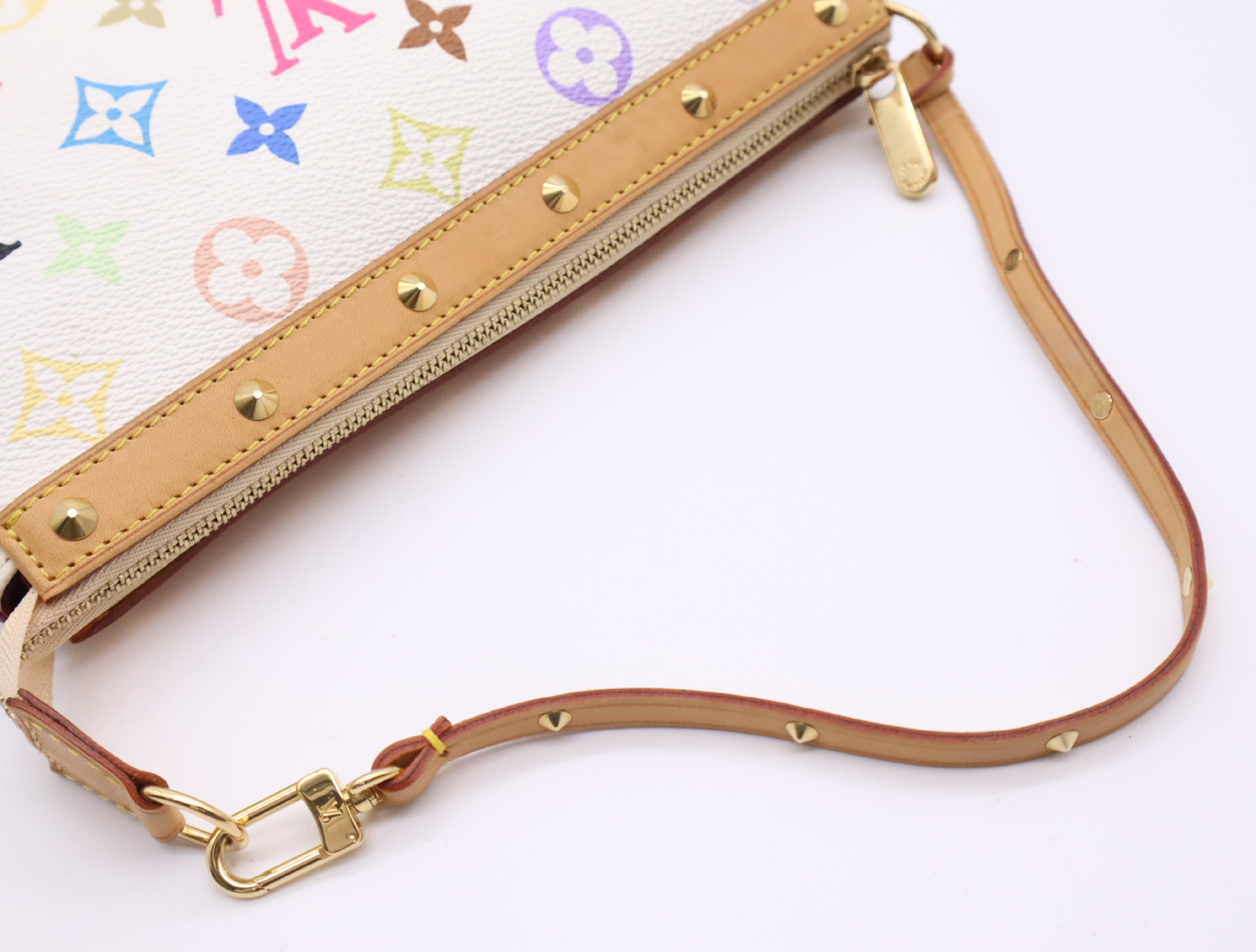M92649 Multicolor Pochette Accessoires Blanc (with dust bag and box) — view 10
