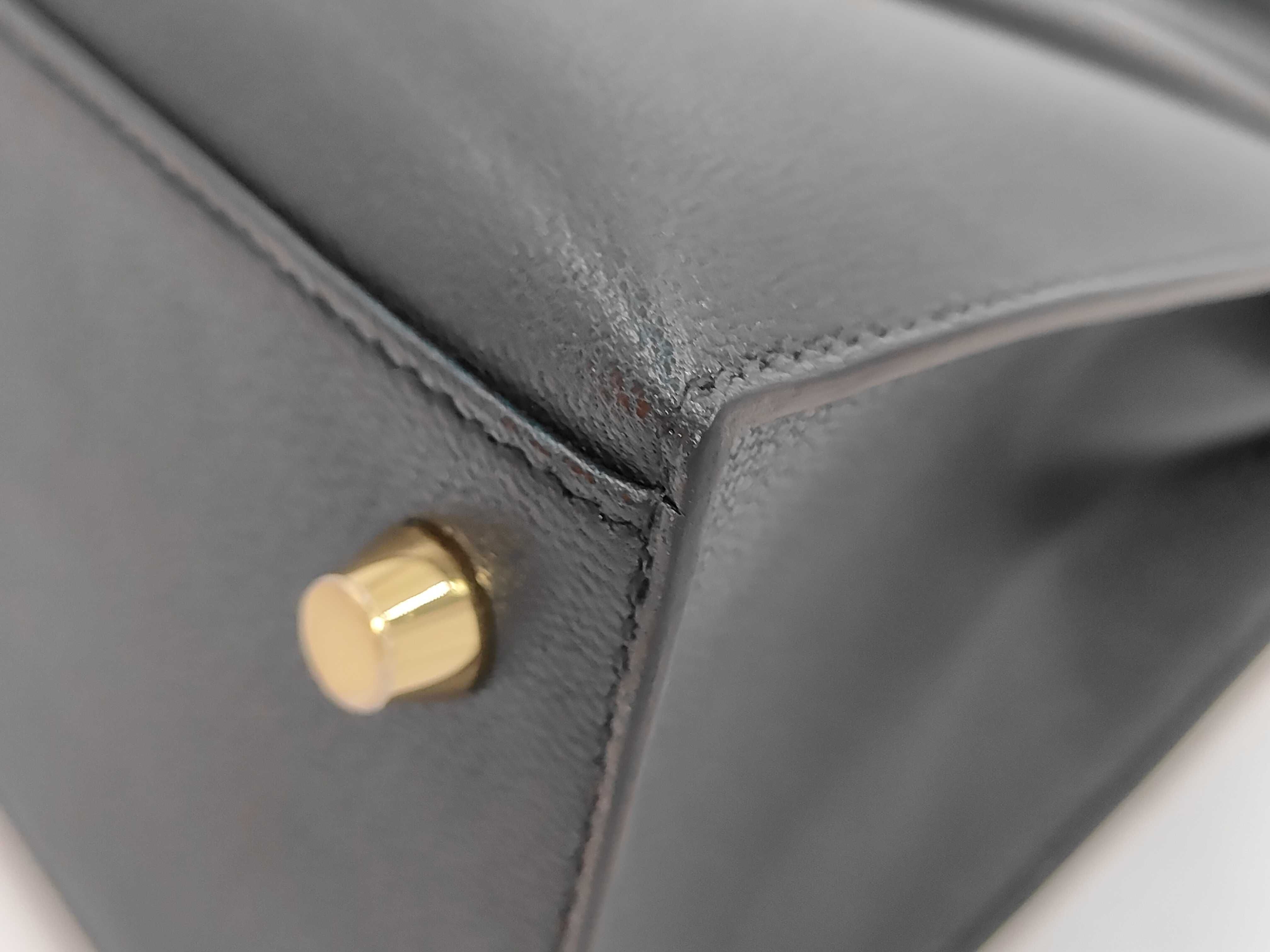 Kelly 25 Sellier Chevre Shamkira Vert Rousseau Gold Hardware G Stamp Handbag — view 7