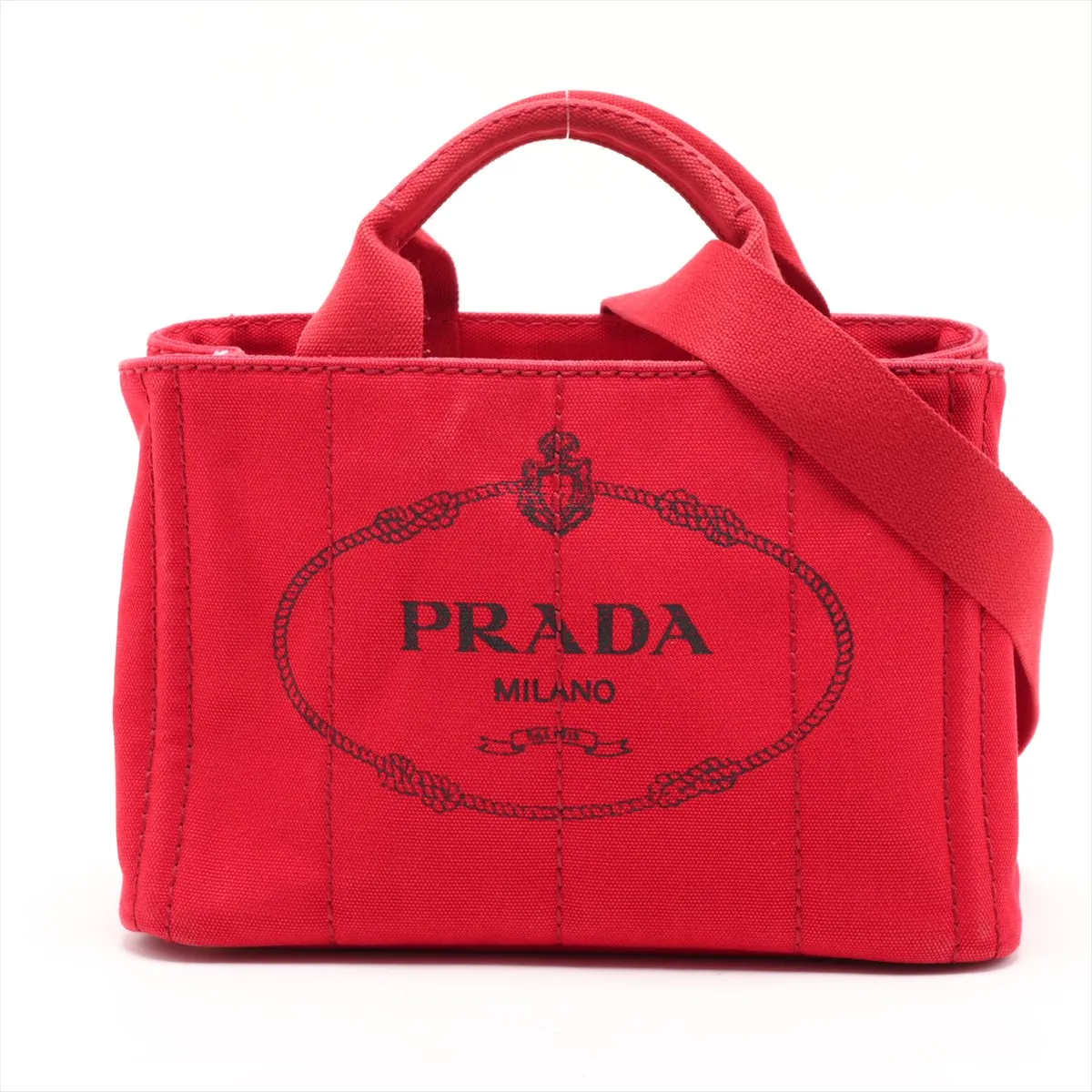 Canapa Canvas 2-Way Handbag, Red