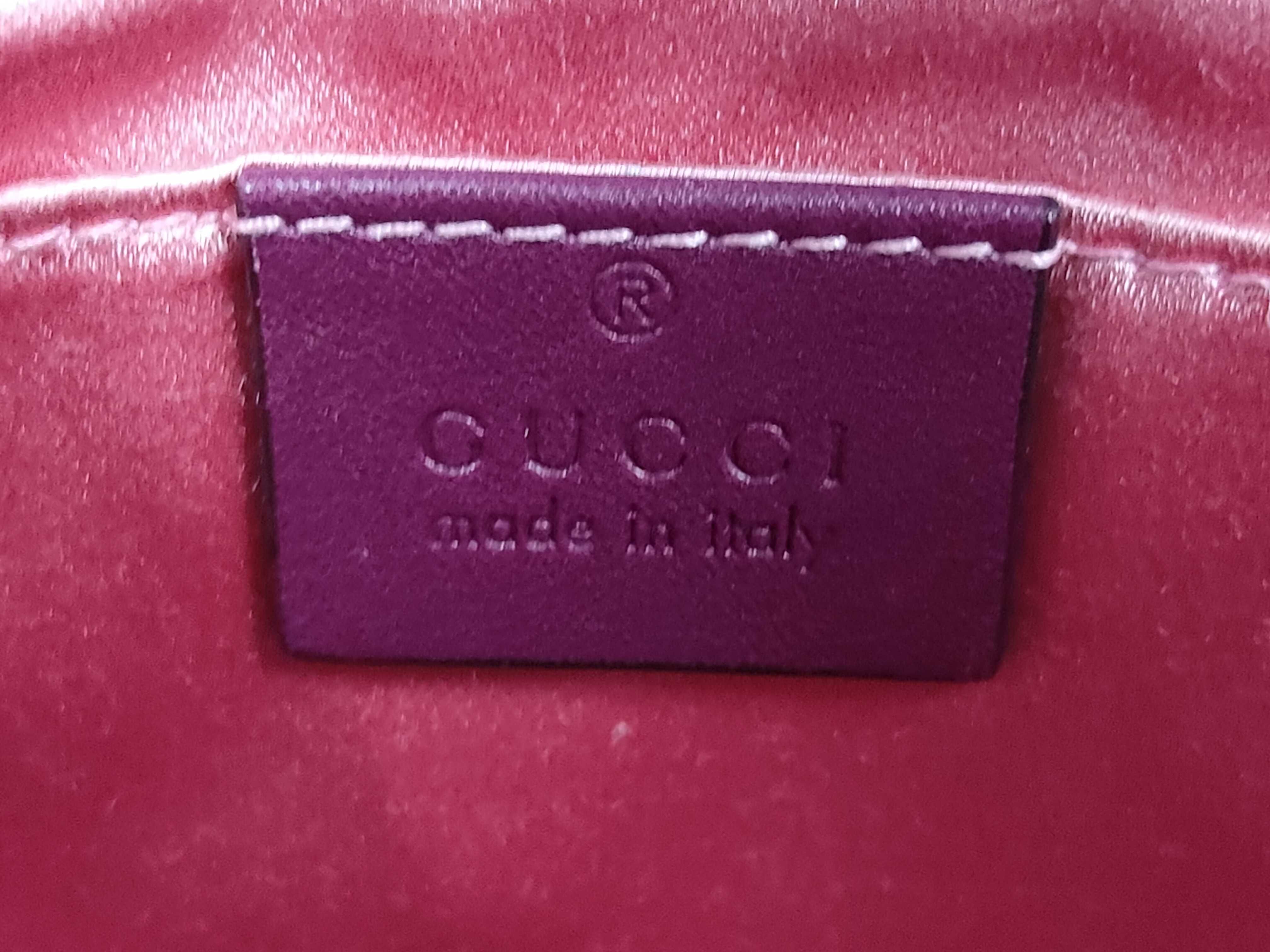 GG Marmont Velvet Leather Chain Shoulder Bag (Purple) — view 10