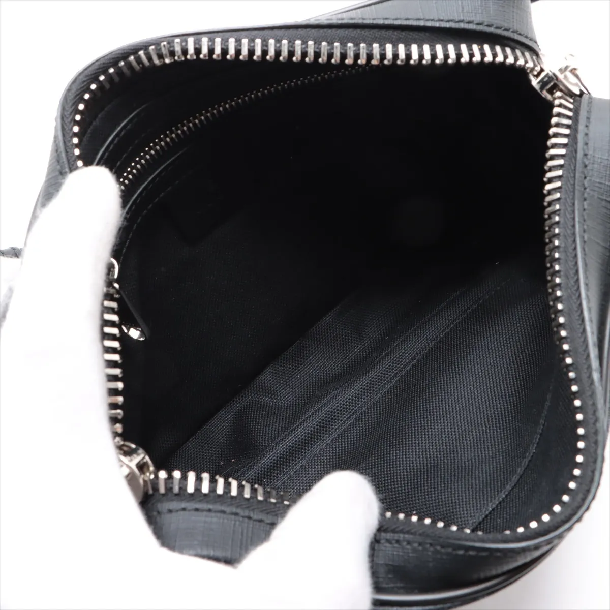 GG Supreme PVC x Leather Waist Pouch, Black, 474293 — view 6