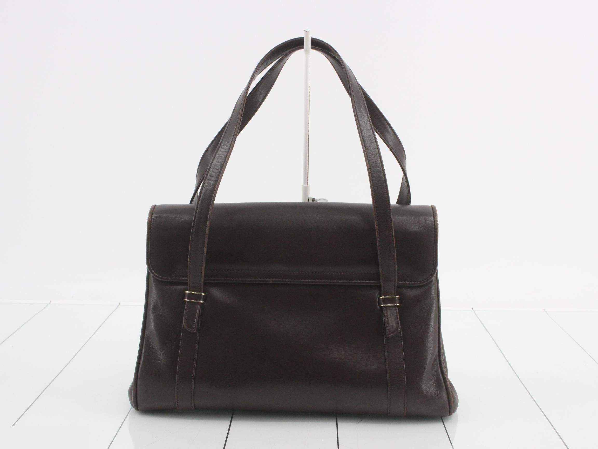Small leather top-handle bag with interlocking G logo. — view 2