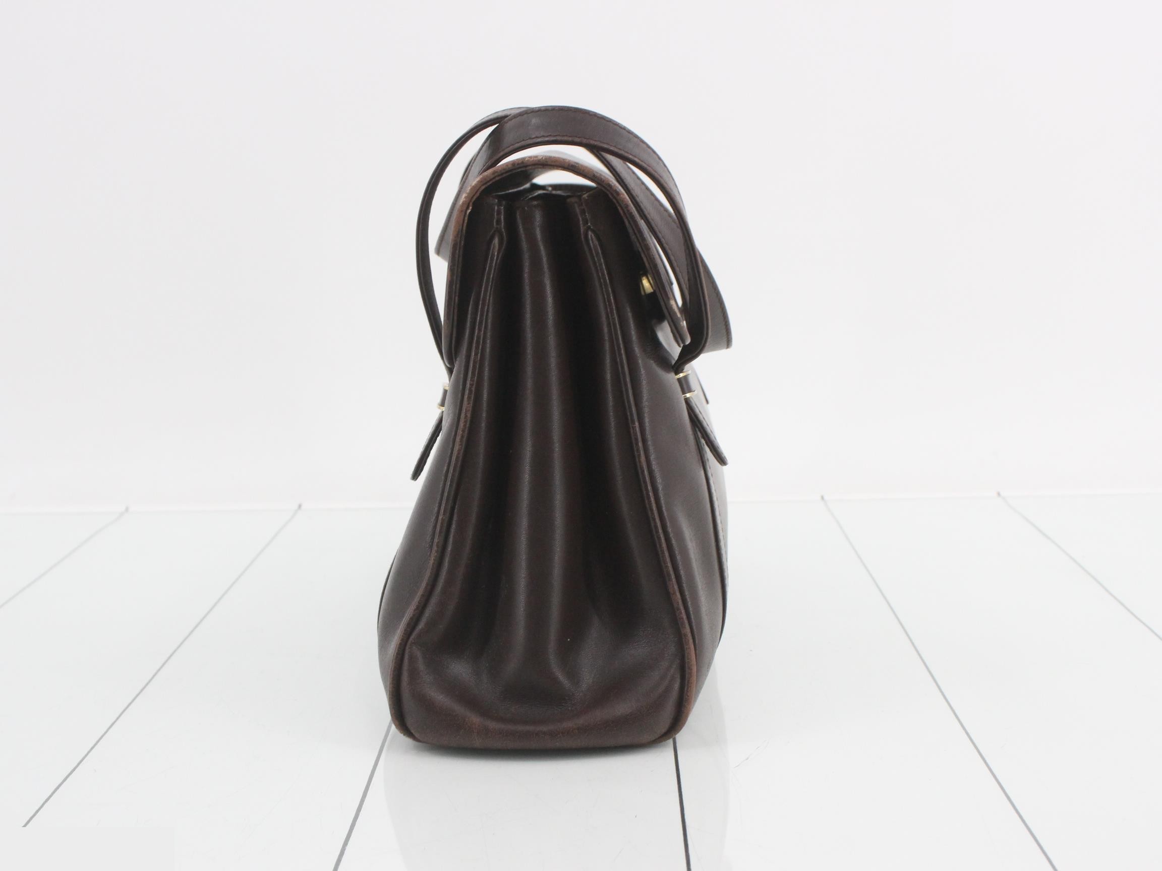 Small leather top-handle bag with interlocking G logo. — view 4