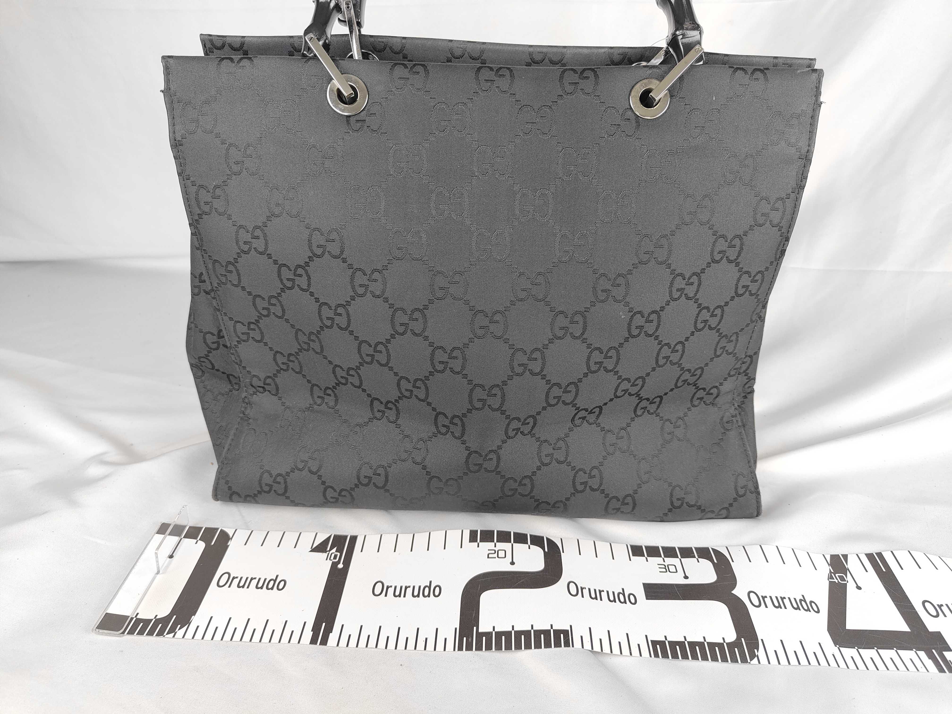 GG Canvas Bamboo Tote Bag — view 2