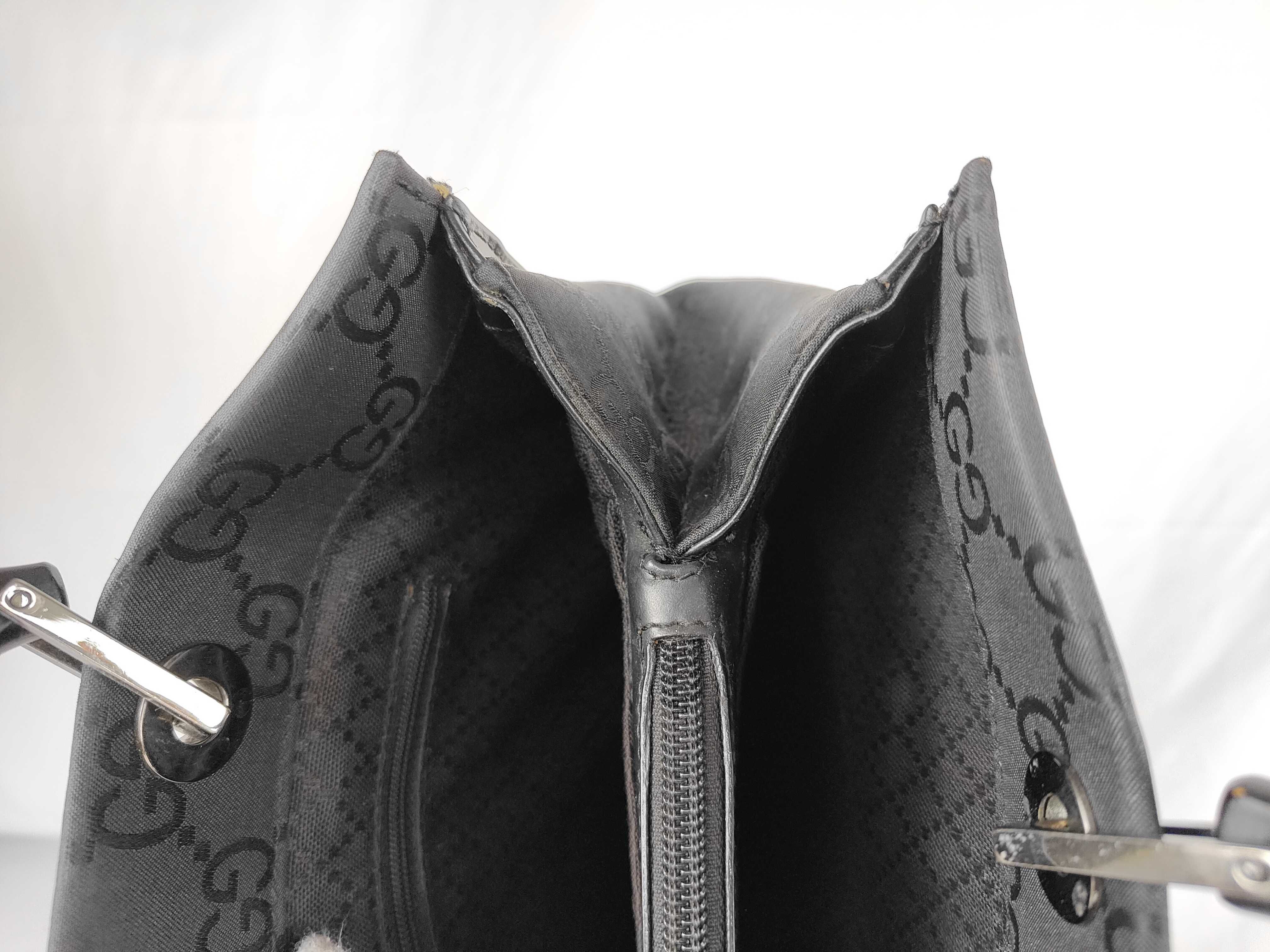 GG Canvas Bamboo Tote Bag — view 11