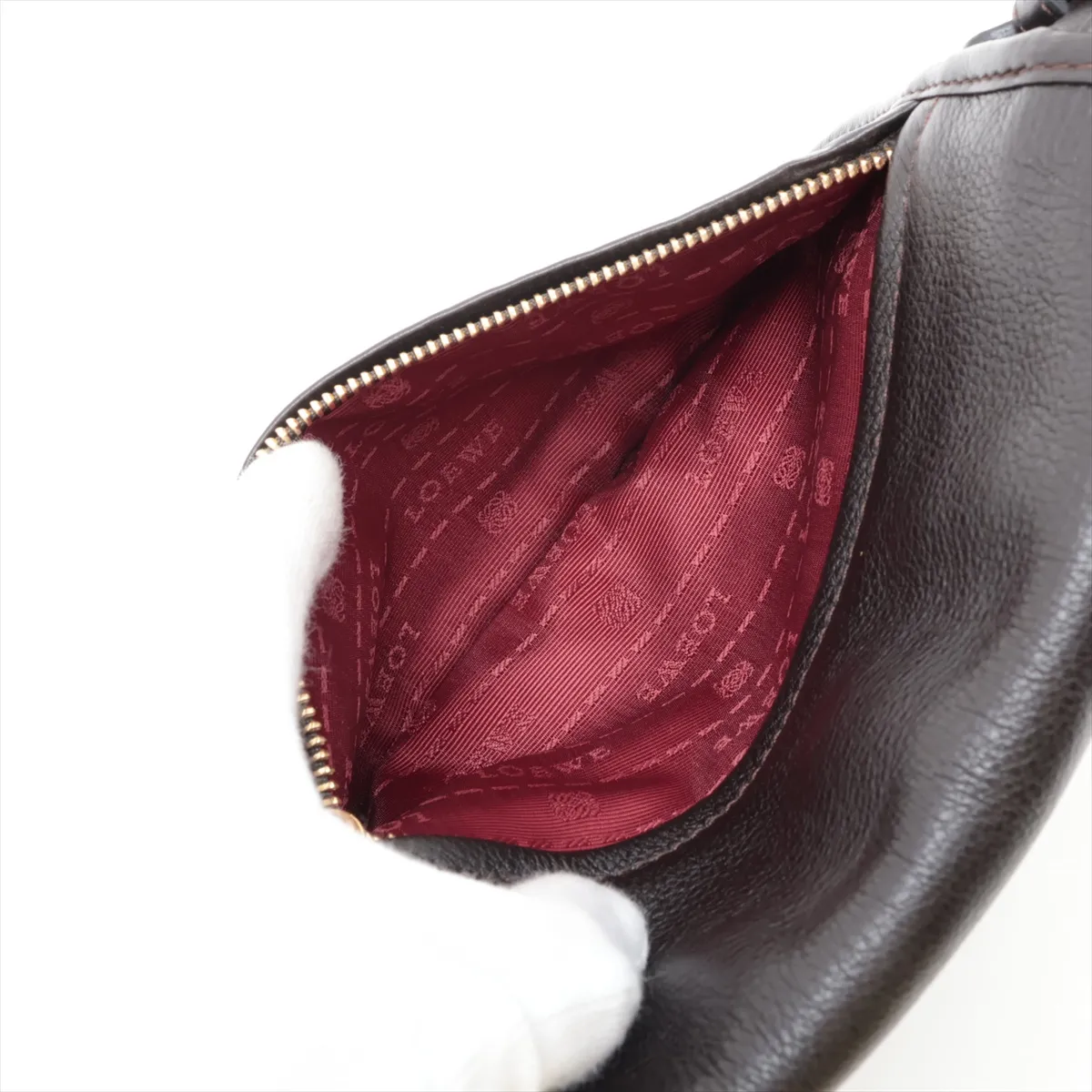 Heritage Leather Shoulder Bag, Brown — view 9