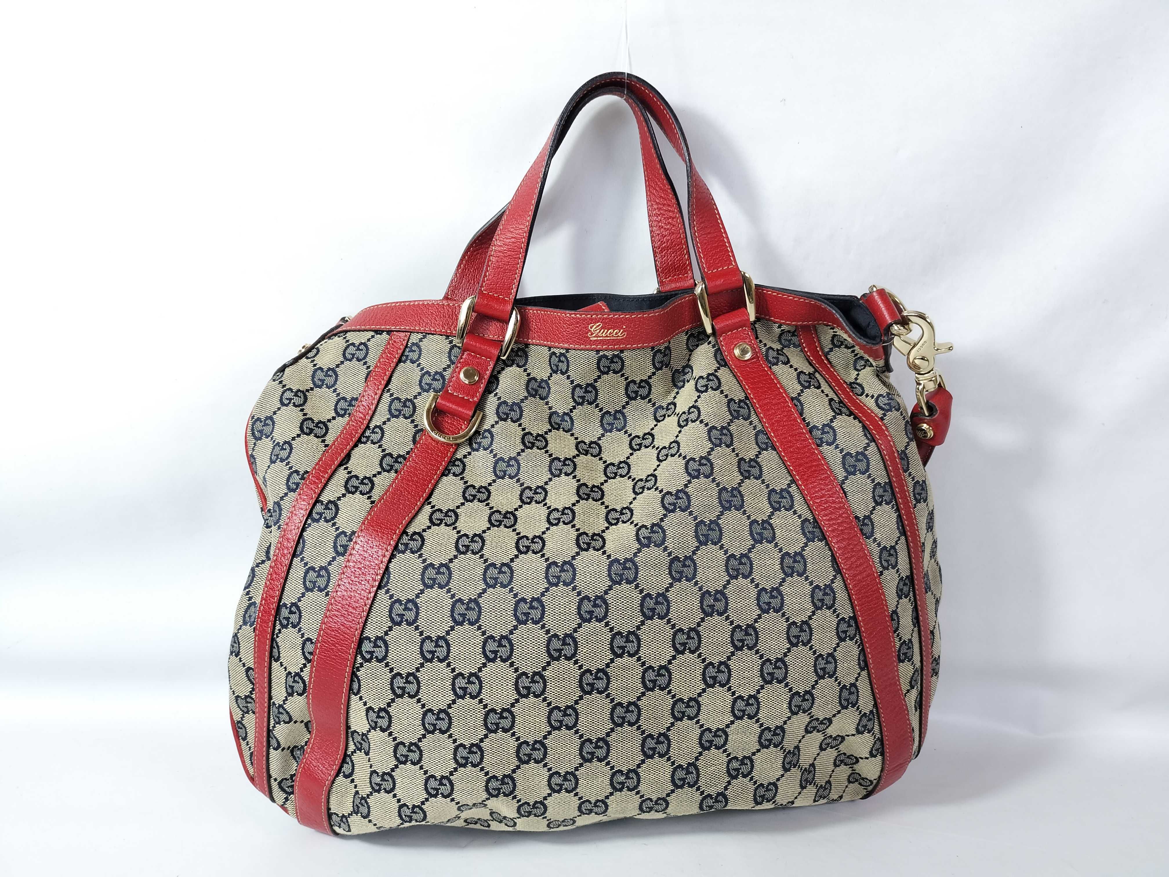 GG Canvas GG Jacquard Leather Trimming Shoulder Bag (Handbag)