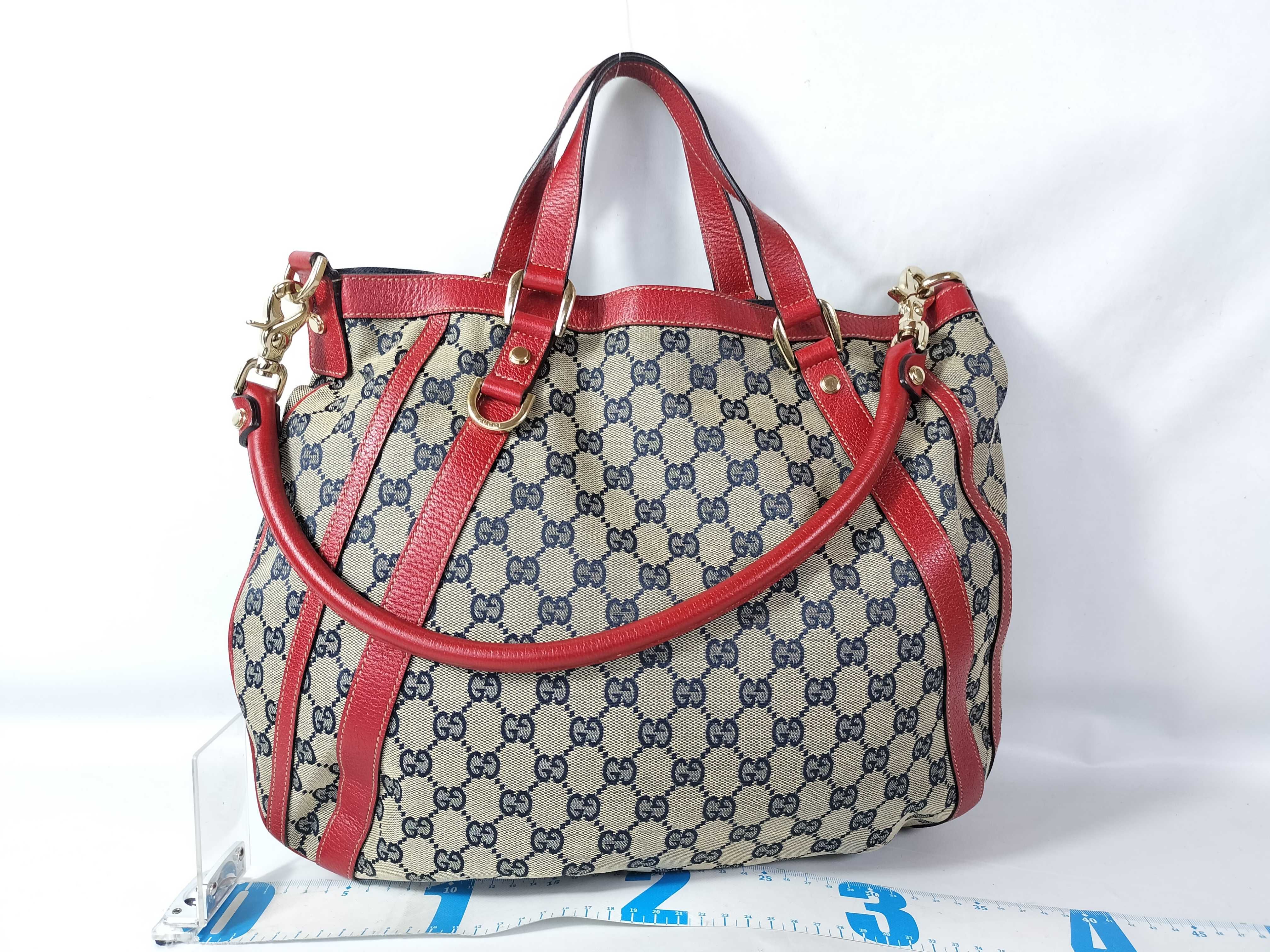 GG Canvas GG Jacquard Leather Trimming Shoulder Bag (Handbag) — view 2