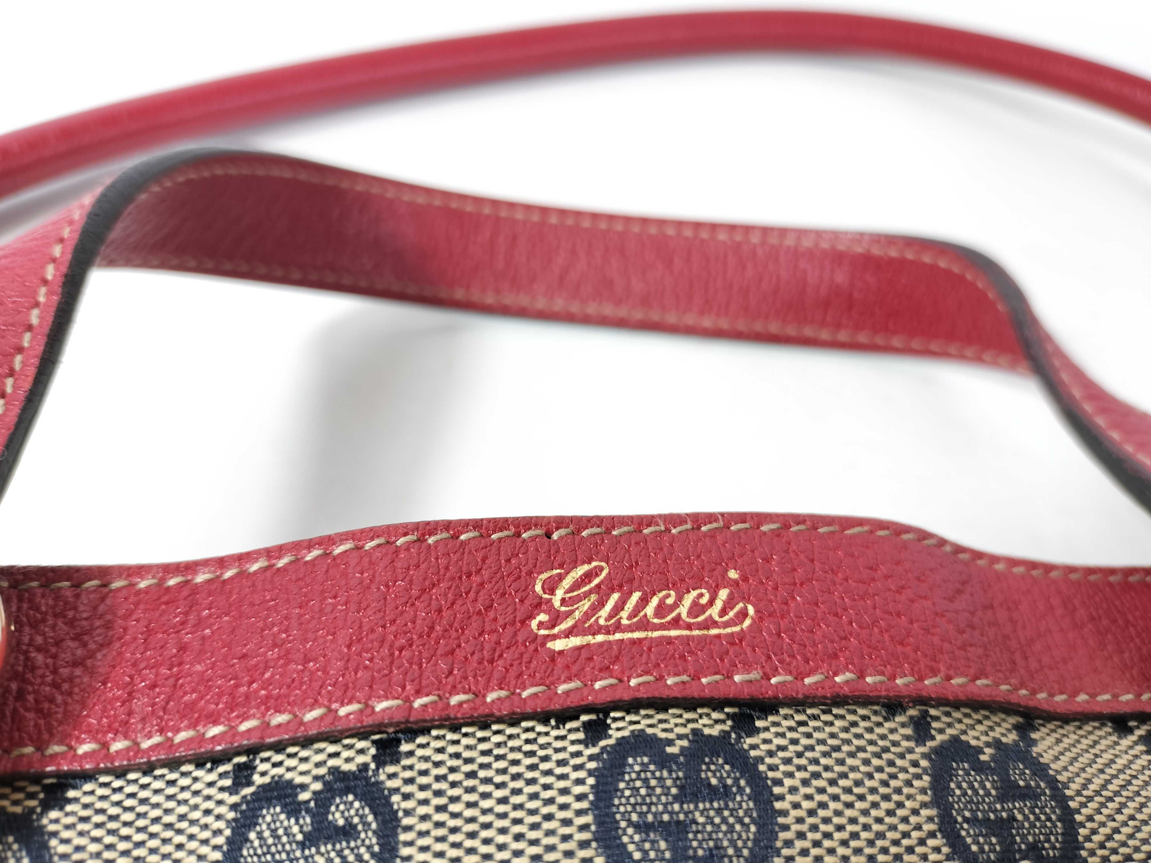 GG Canvas GG Jacquard Leather Trimming Shoulder Bag (Handbag) — view 11