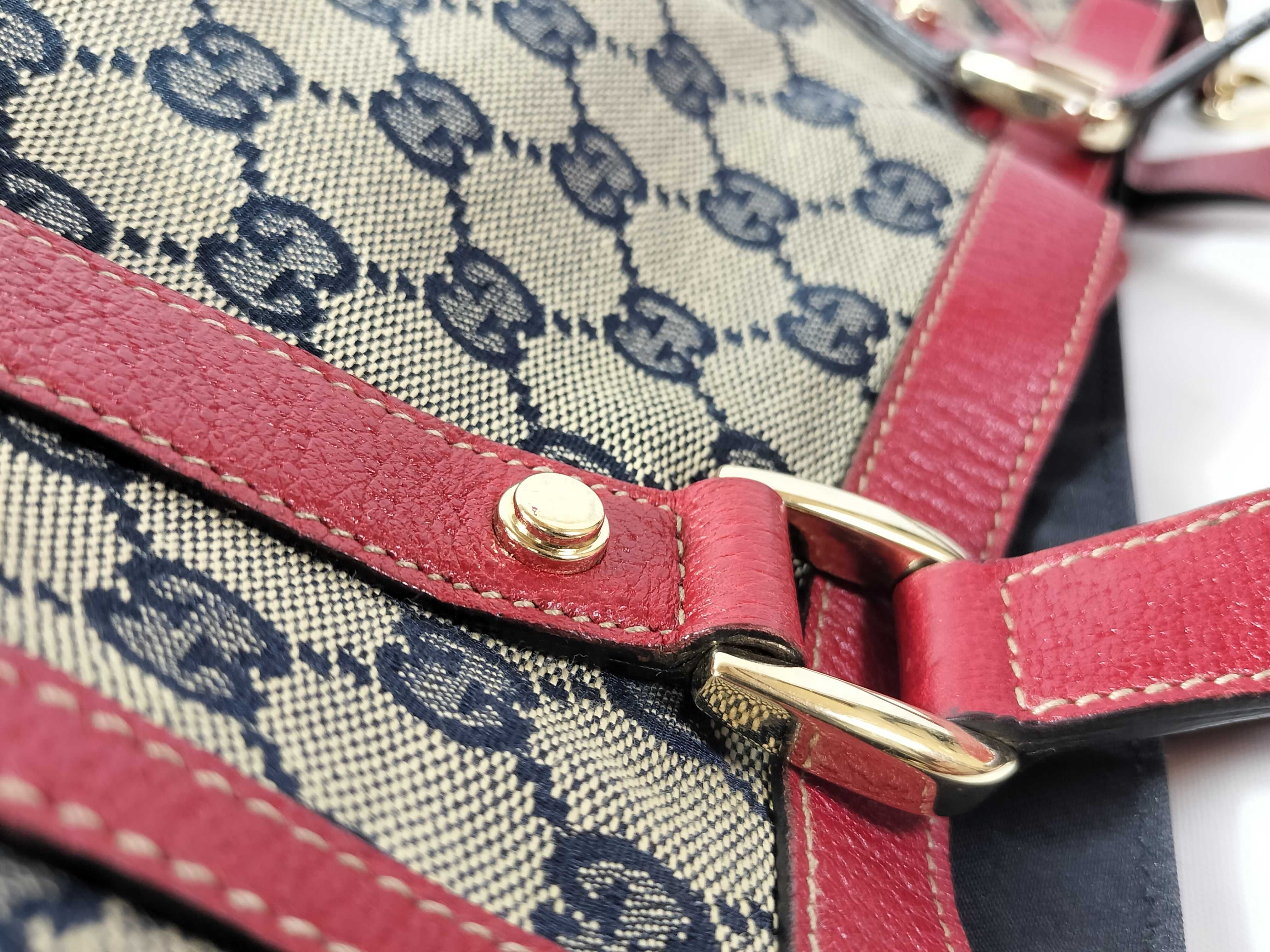 GG Canvas GG Jacquard Leather Trimming Shoulder Bag (Handbag) — view 5