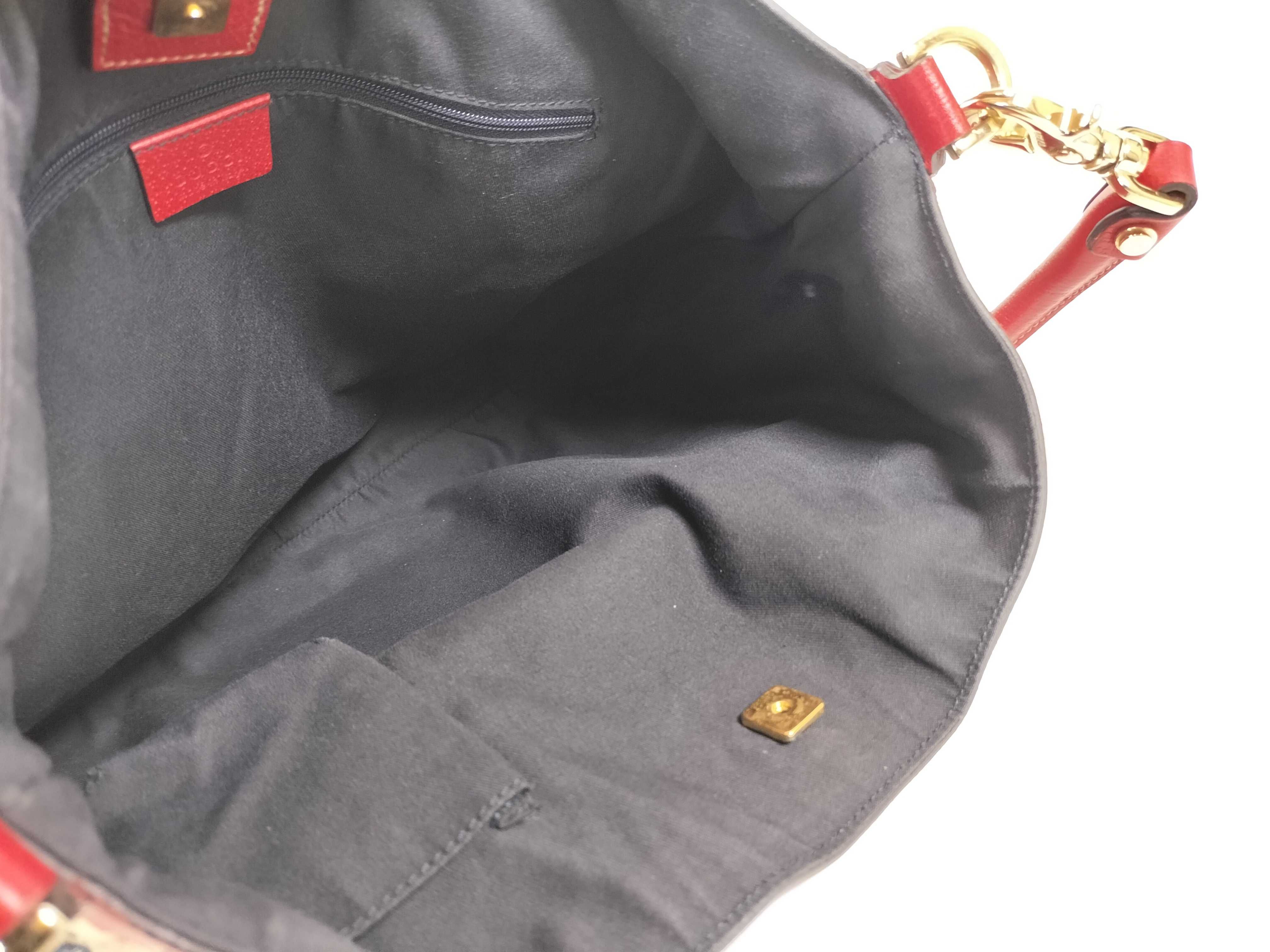 GG Canvas GG Jacquard Leather Trimming Shoulder Bag (Handbag) — view 8