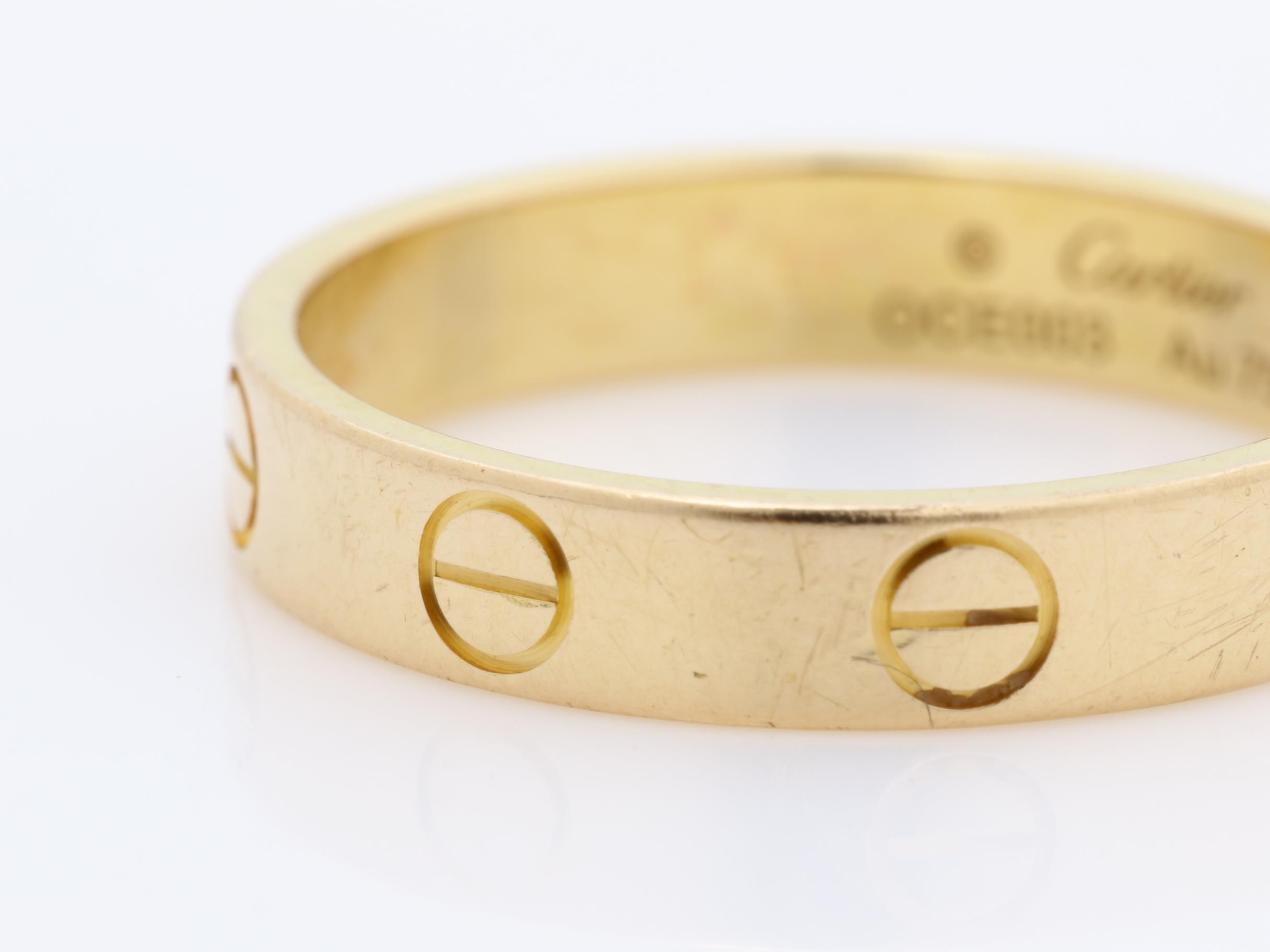 Mini Love Ring, 750PG, #53, 3.2g, approx. 3.5mm wide — view 3