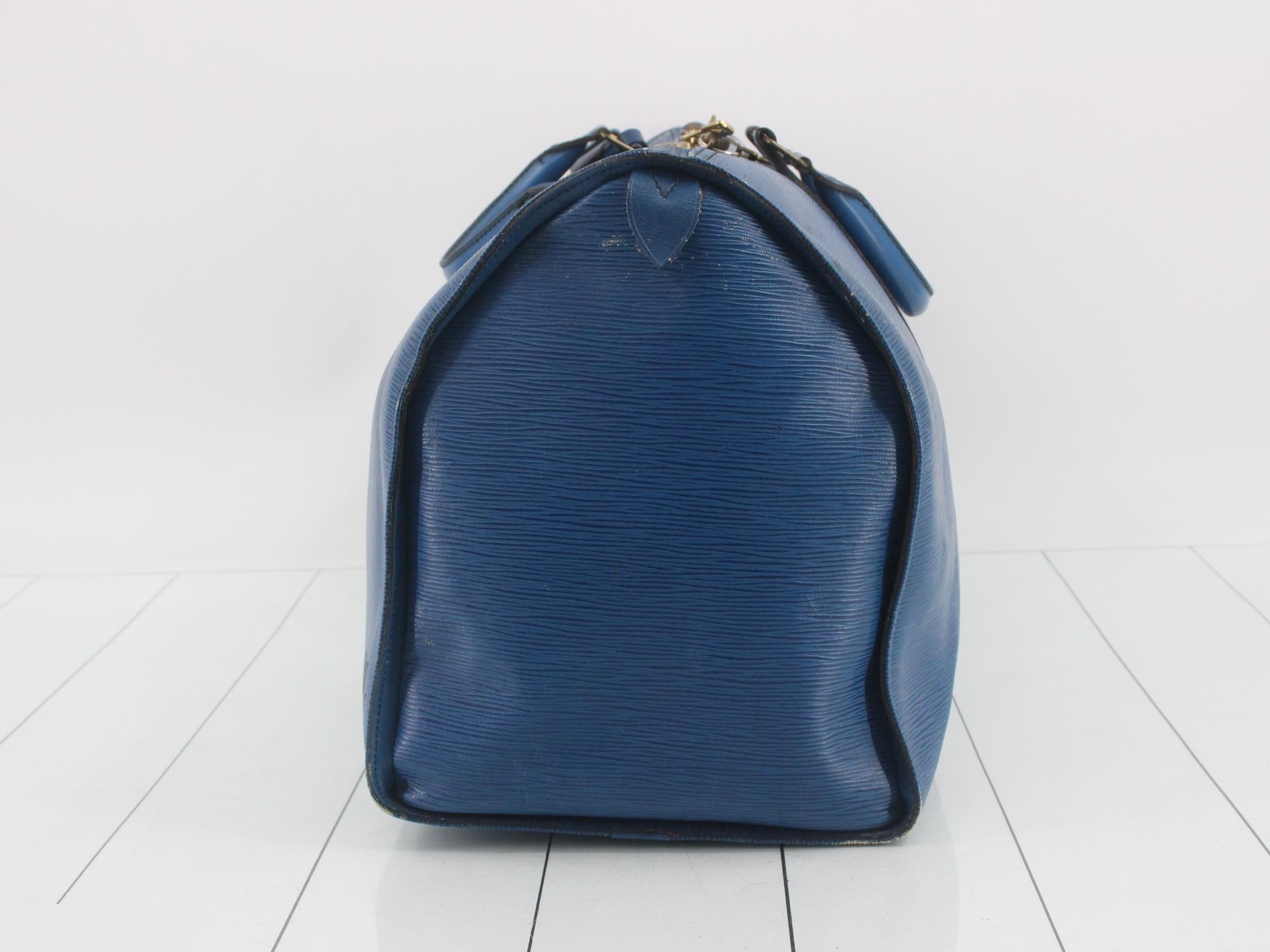 Epi Keepall 50 Toledo Blue Boston Bag — view 3